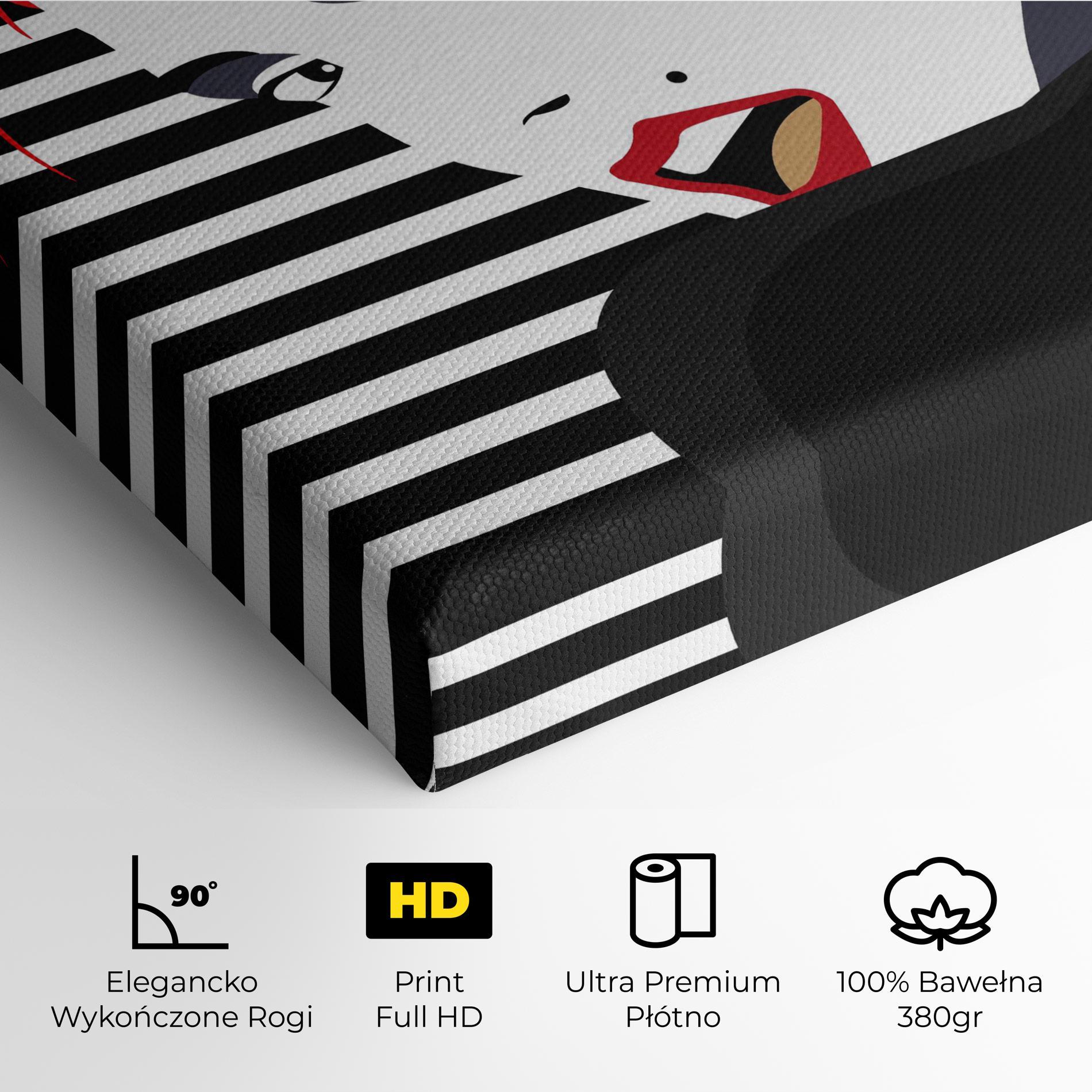 Obraz na Płótnie Red Pop Hair mockup 4