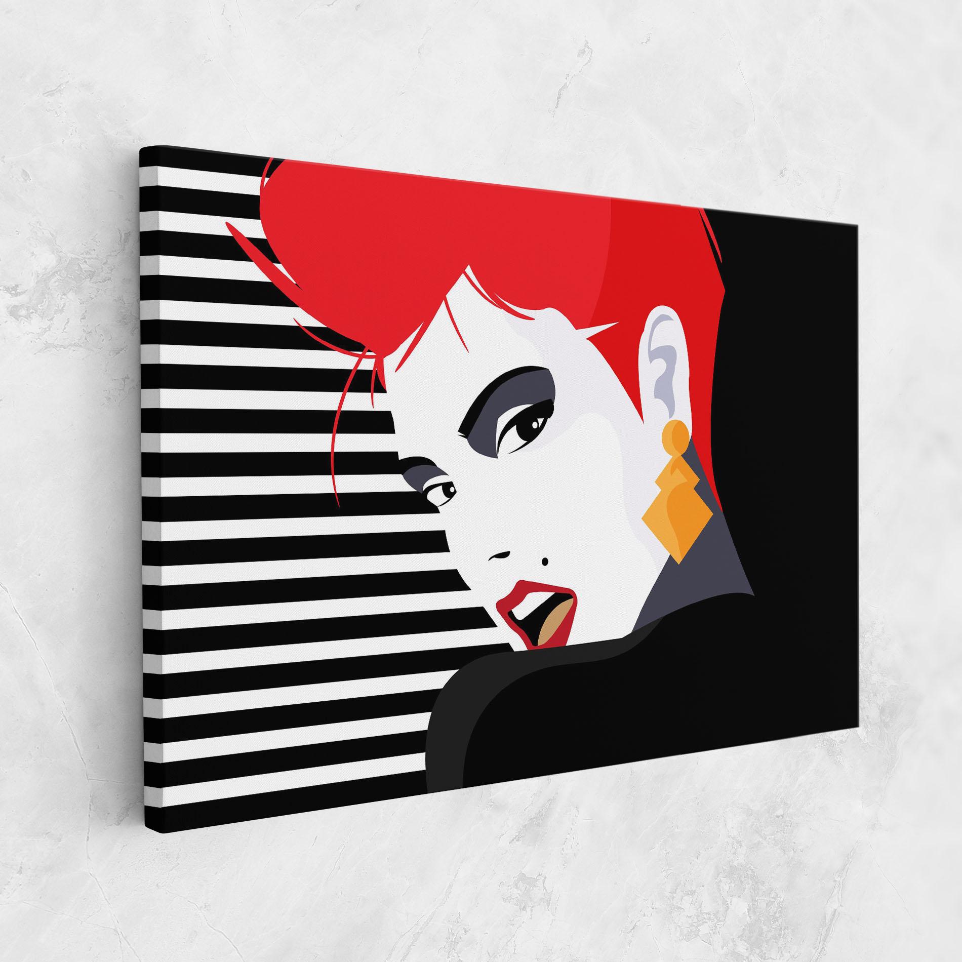 Obraz na Płótnie Red Pop Hair mockup 1