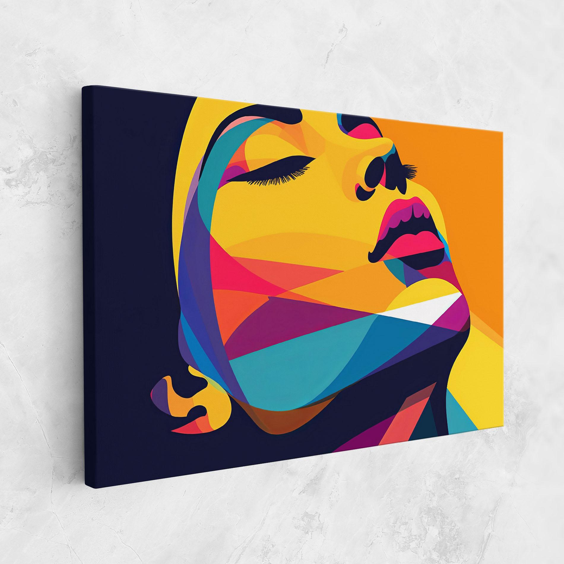 Obraz na Płótnie Yellow Pop Face mockup 1