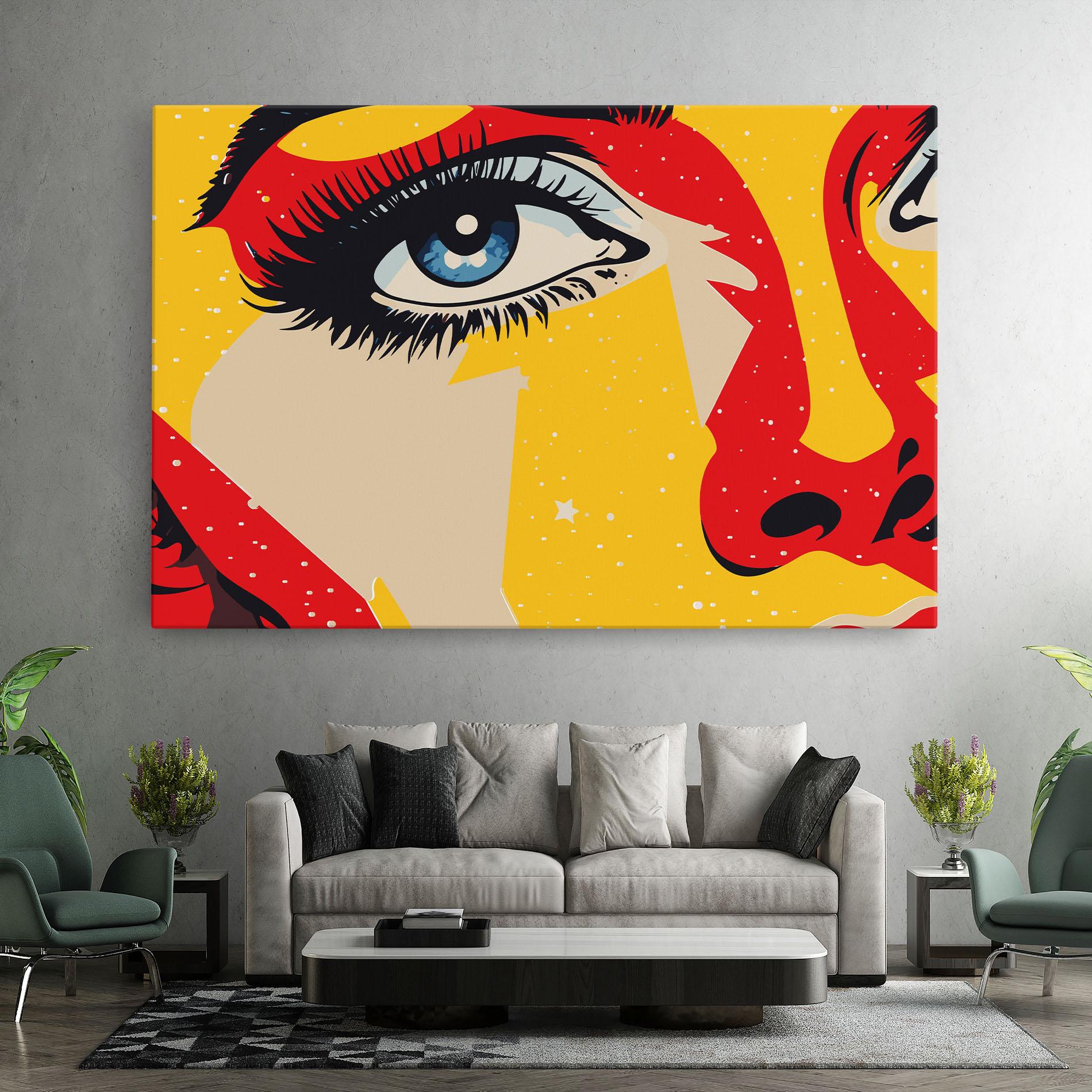 Obraz na Płótnie Blue Pop Eye mockup 7