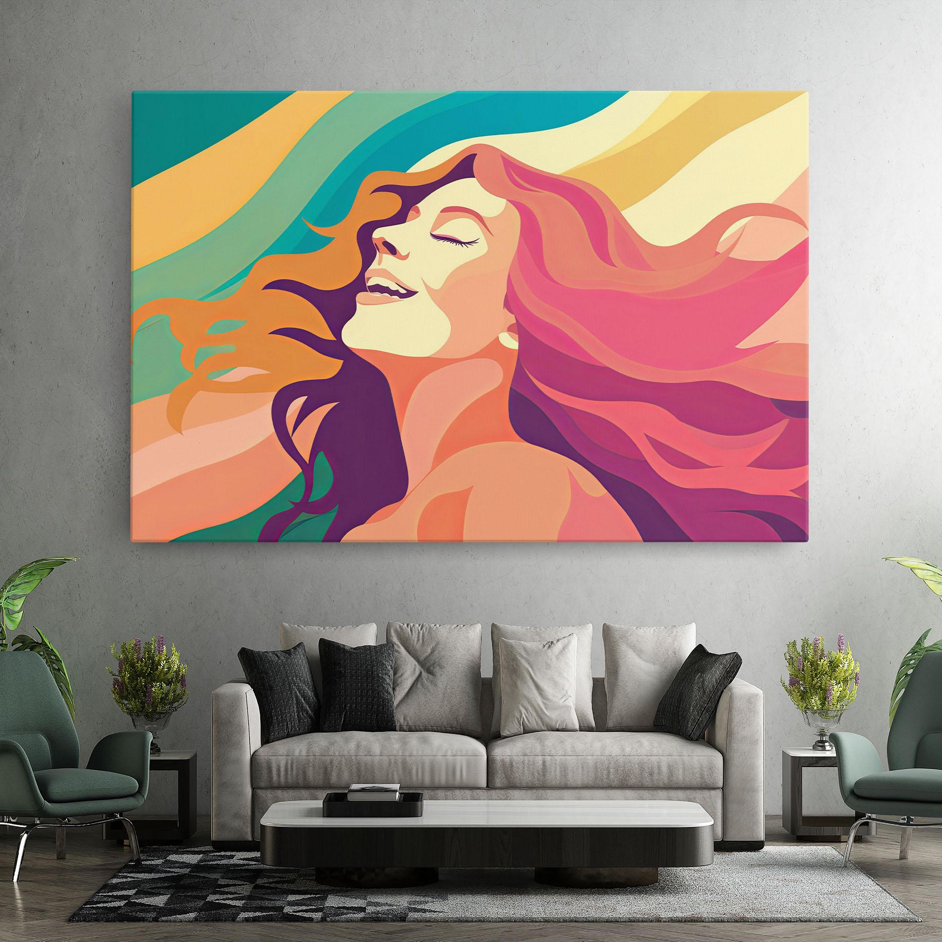 Obraz na Płótnie Pink Pop Hair mockup 7