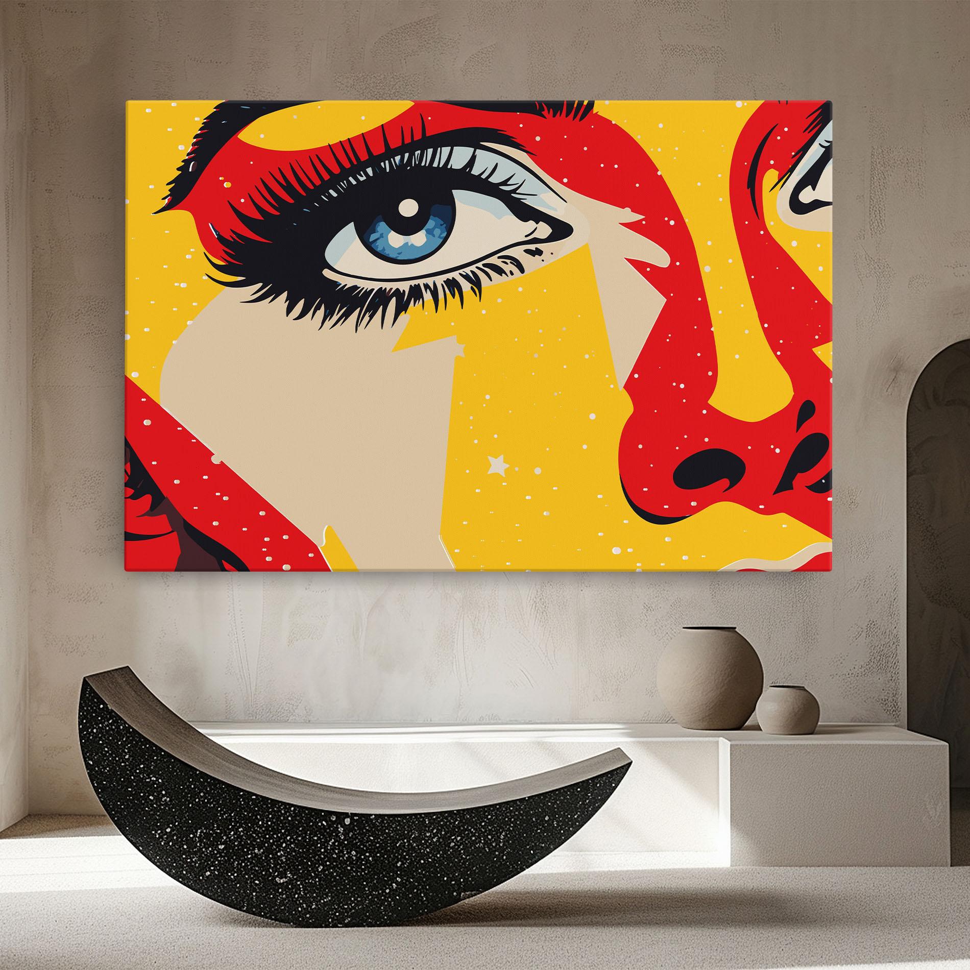 Obraz na Płótnie Blue Pop Eye mockup 8