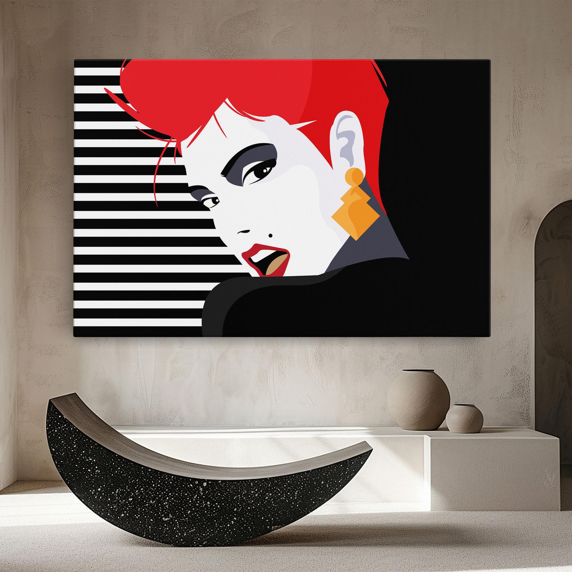 Obraz na Płótnie Red Pop Hair mockup 8