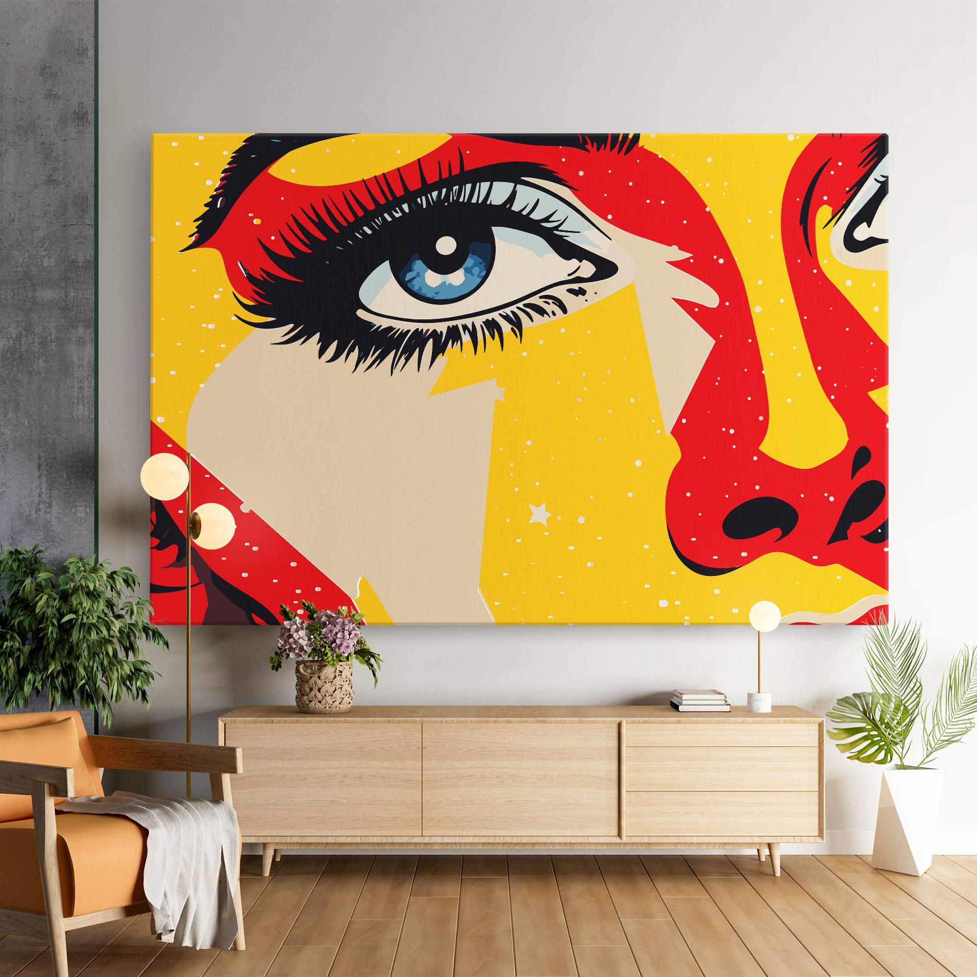 Obraz na Płótnie Blue Pop Eye mockup 9