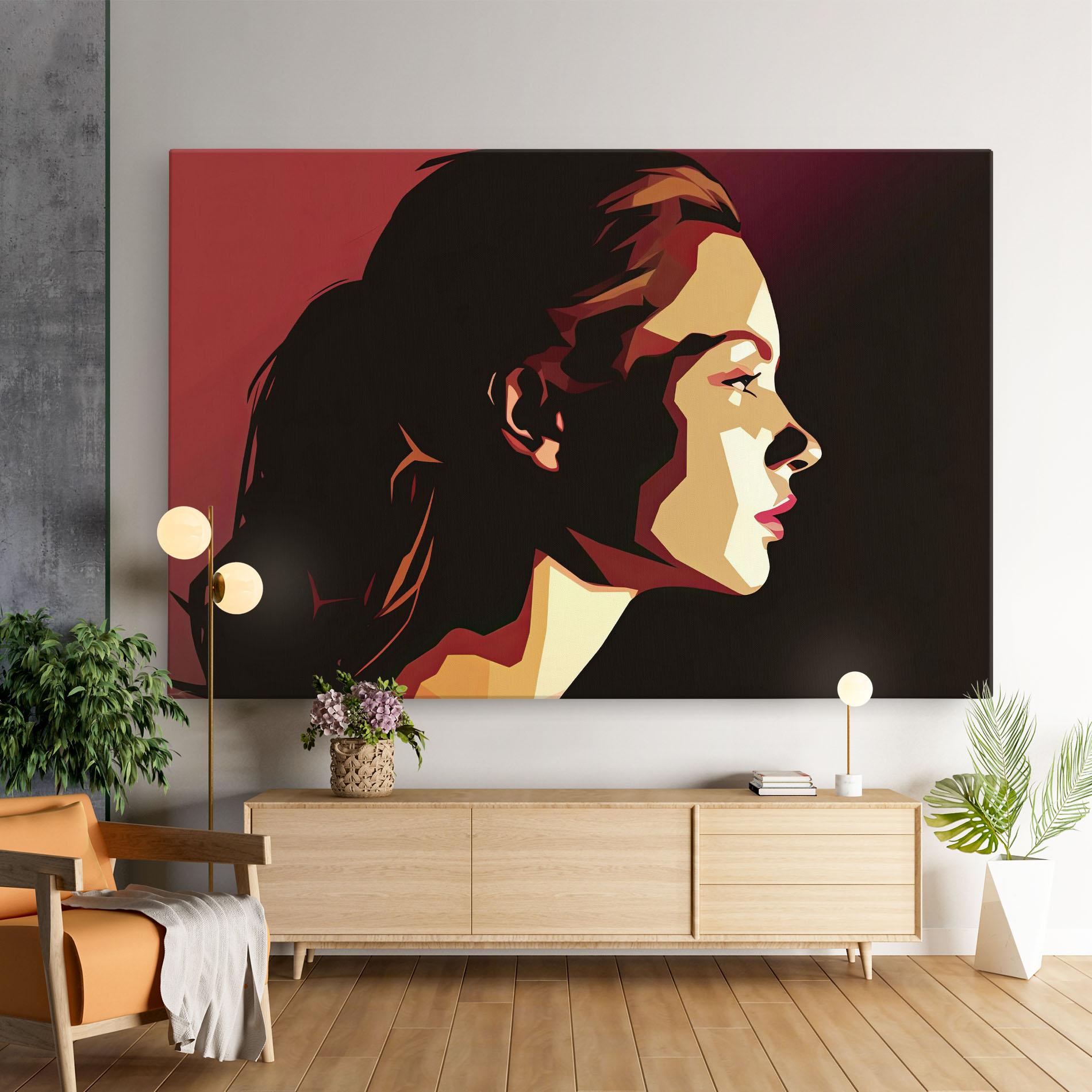 Obraz na Płótnie Cream Red Pop Art mockup 9