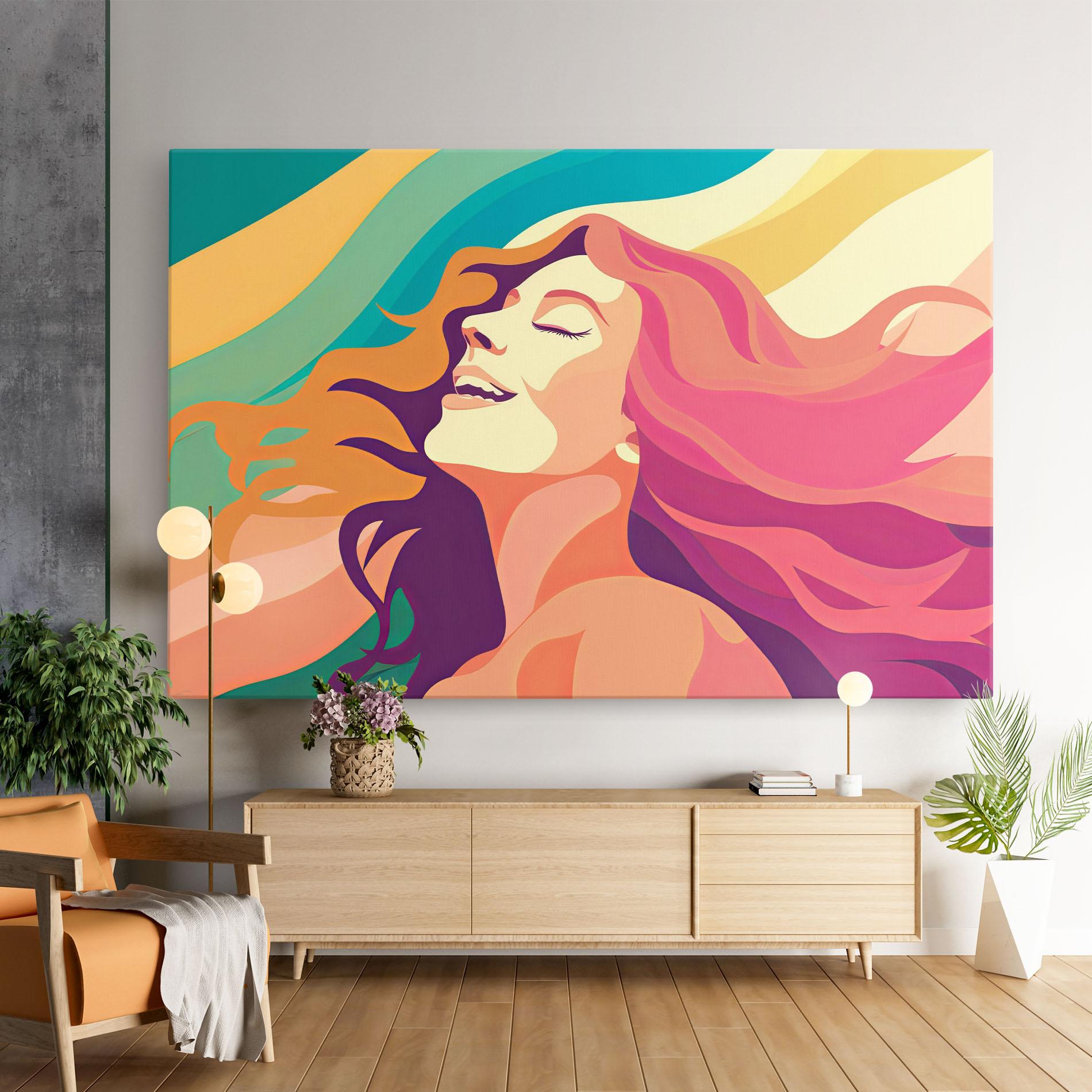 Obraz na Płótnie Pink Pop Hair mockup 9