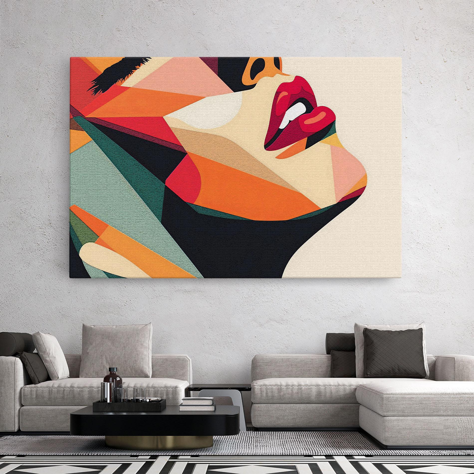 Obraz na Płótnie Pop Art Lips mockup 2