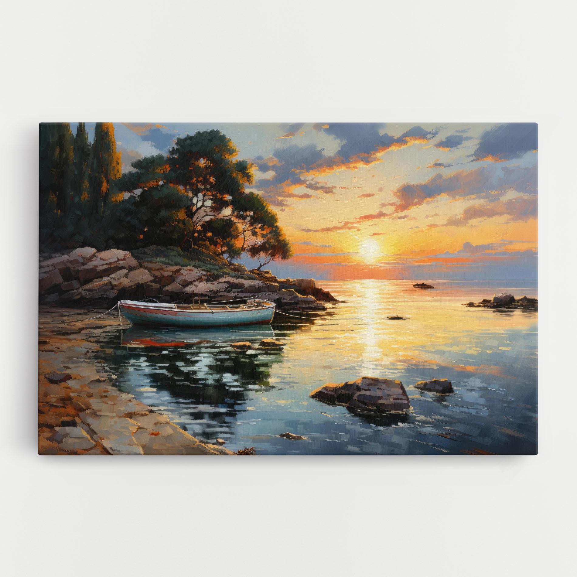 Obraz na Płótnie Sunset Sea Art mockup 0