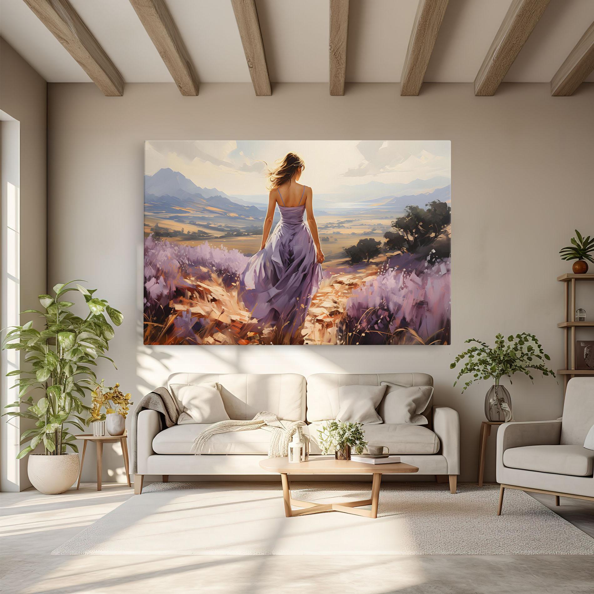 Obraz na Płótnie Purple Dress Woman mockup 6