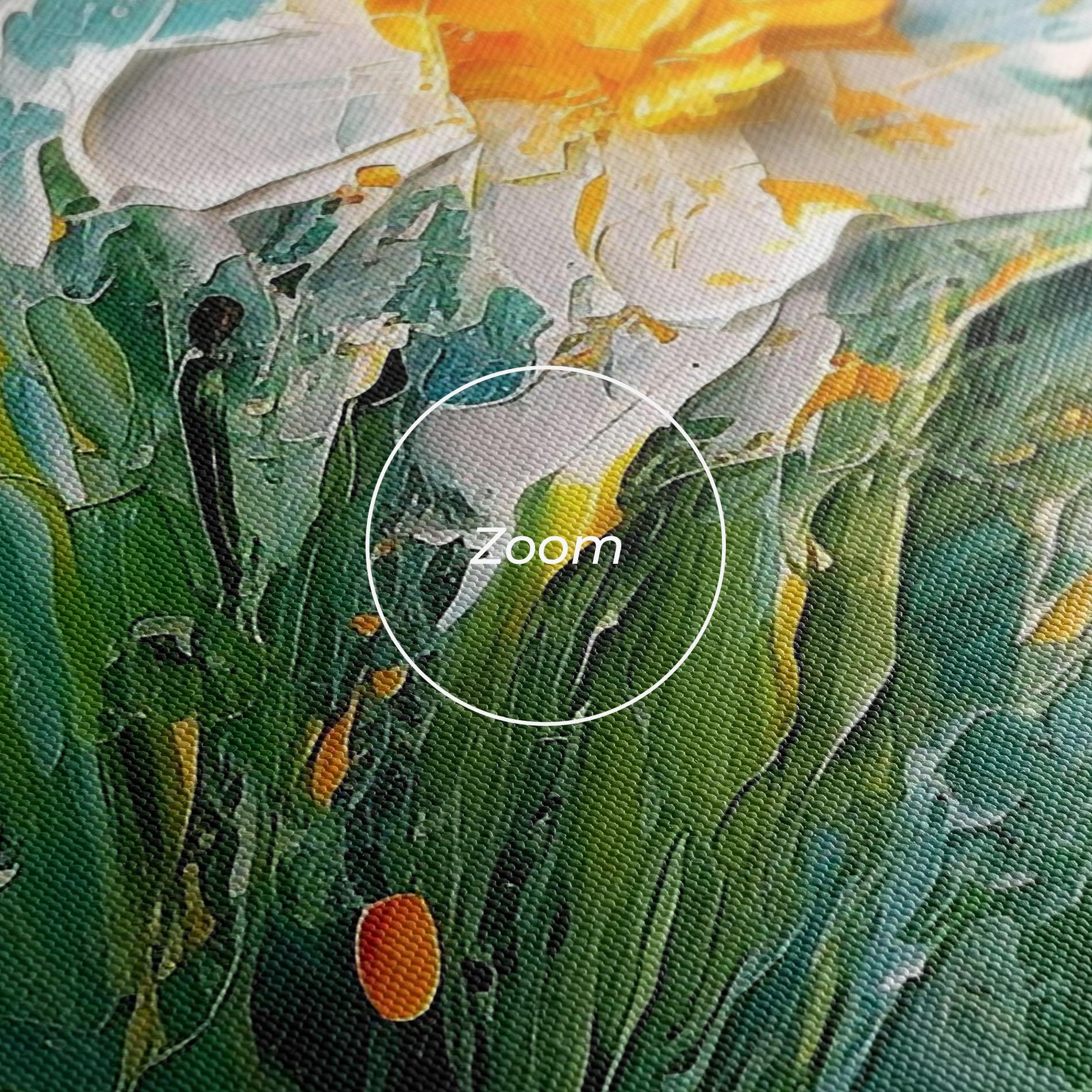 Obraz na Płótnie Abstract Flower Painting mockup 3