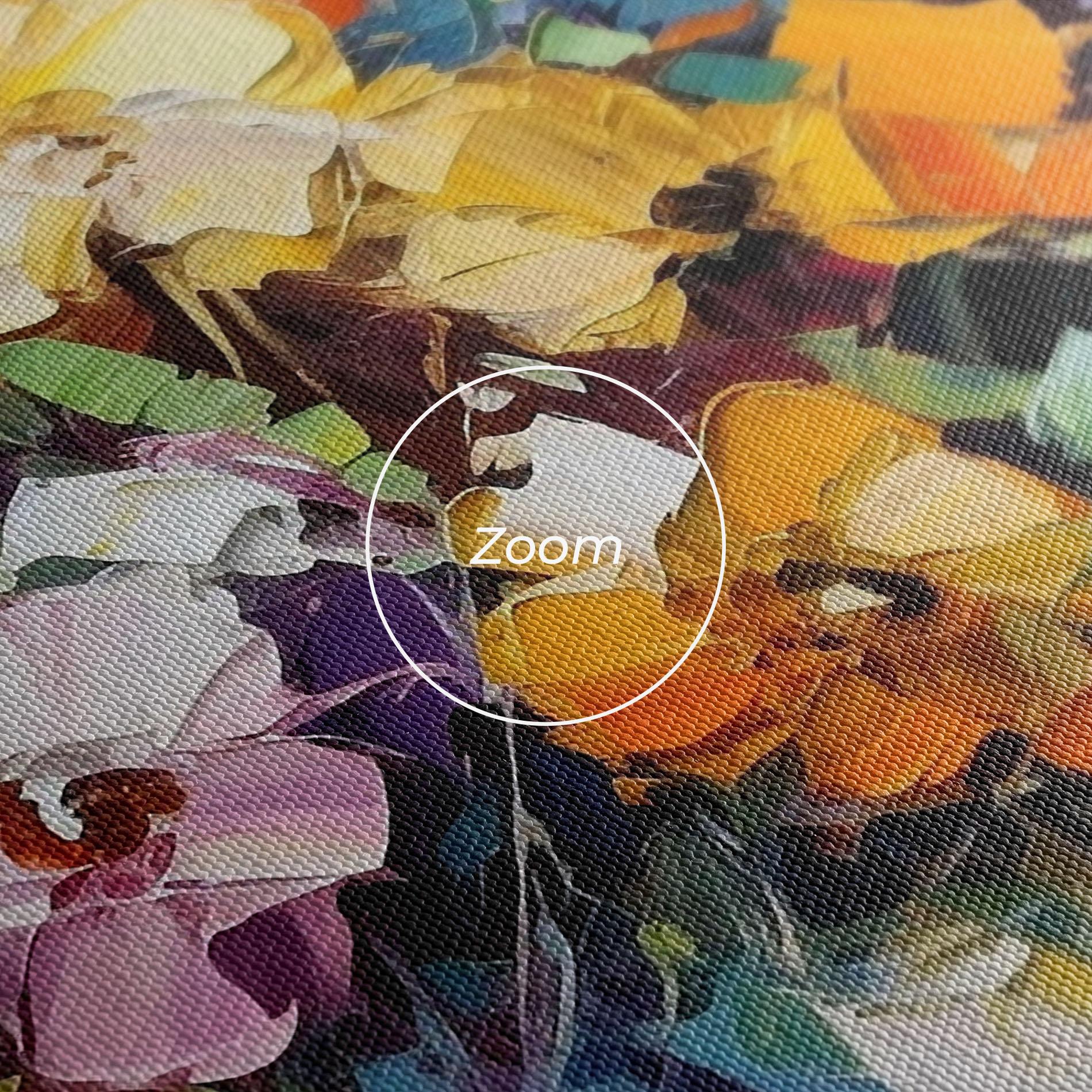 Obraz na Płótnie Colorfull Flowers Painting mockup 3