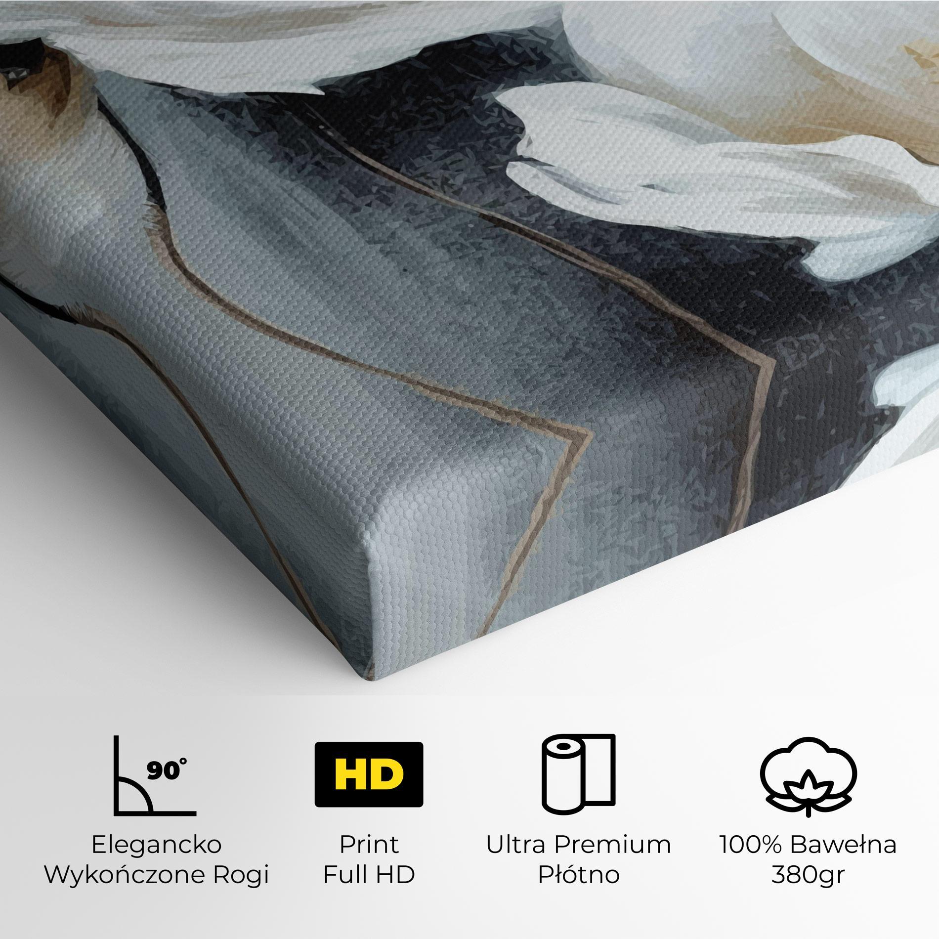 Obraz na Płótnie Paint Texture Flower mockup 4