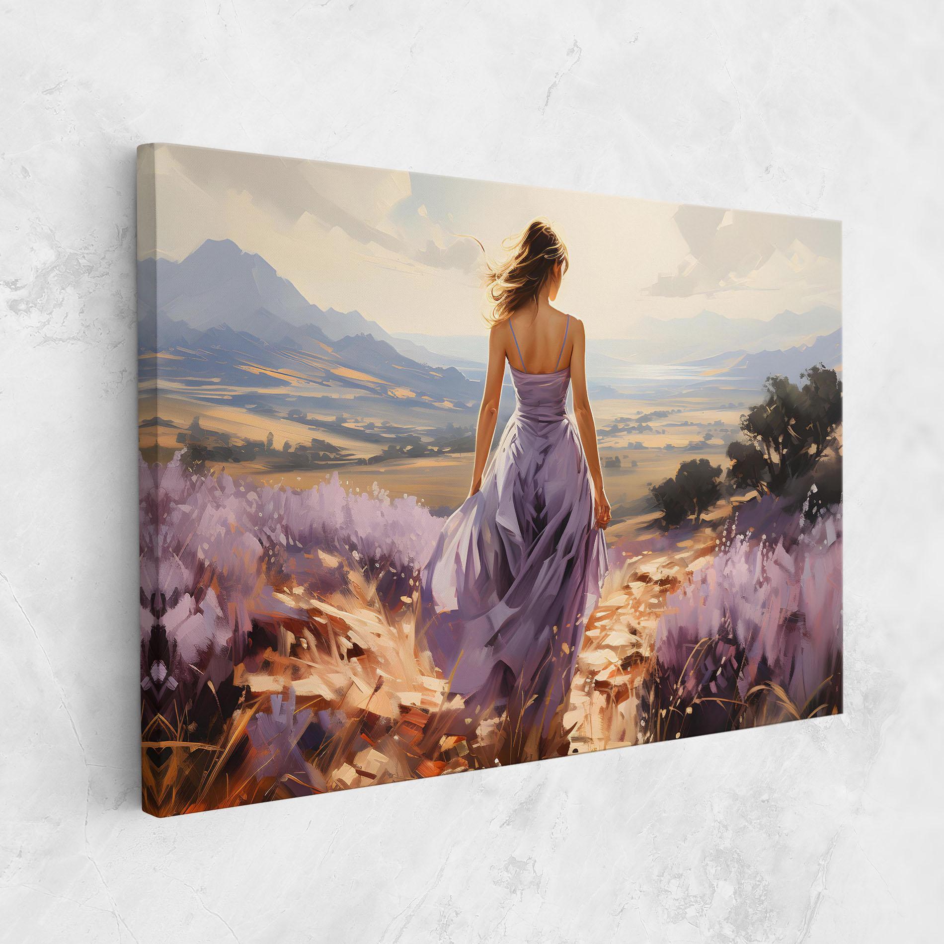 Obraz na Płótnie Purple Dress Woman mockup 1