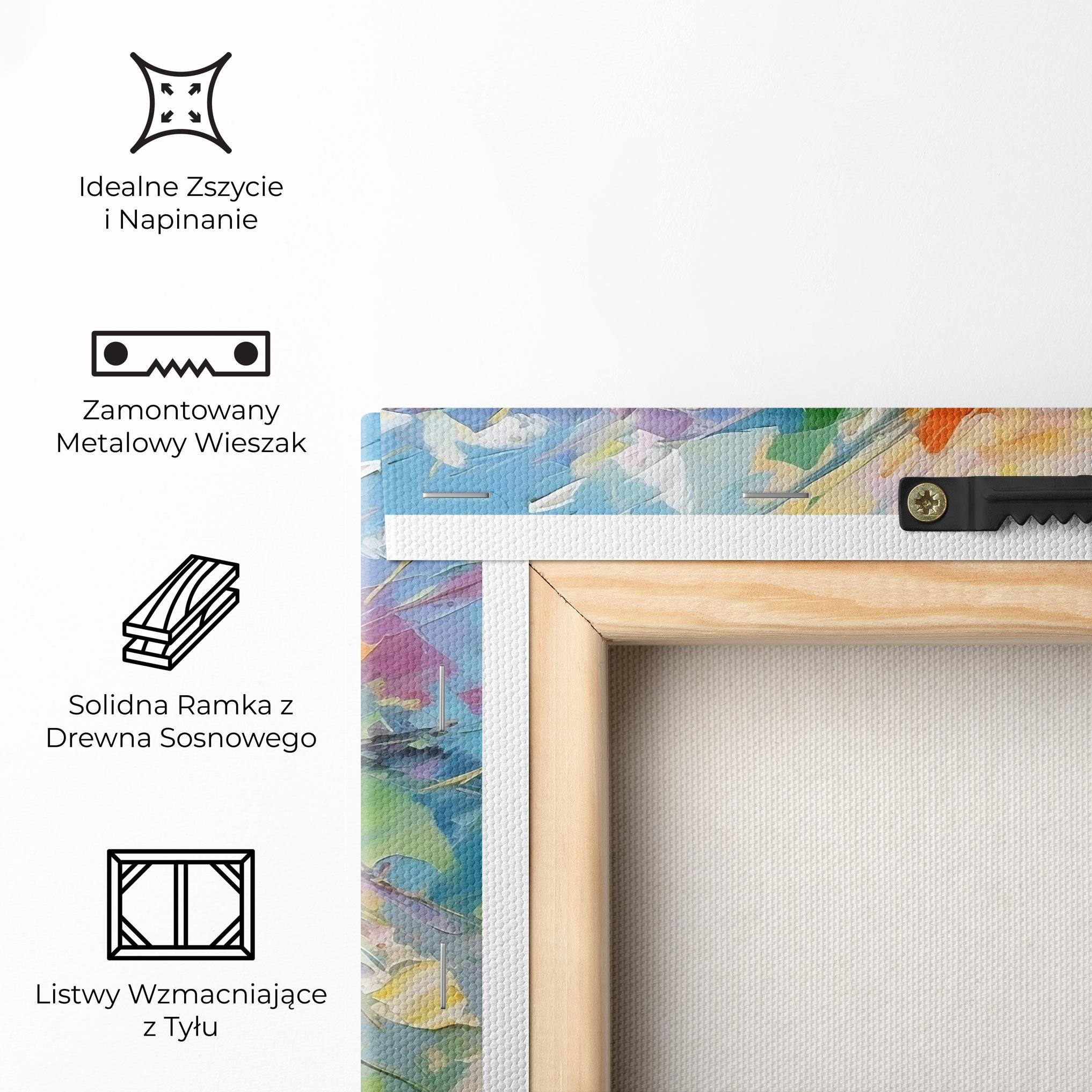 Obraz na Płótnie Colorfull Flowers Painting mockup 5