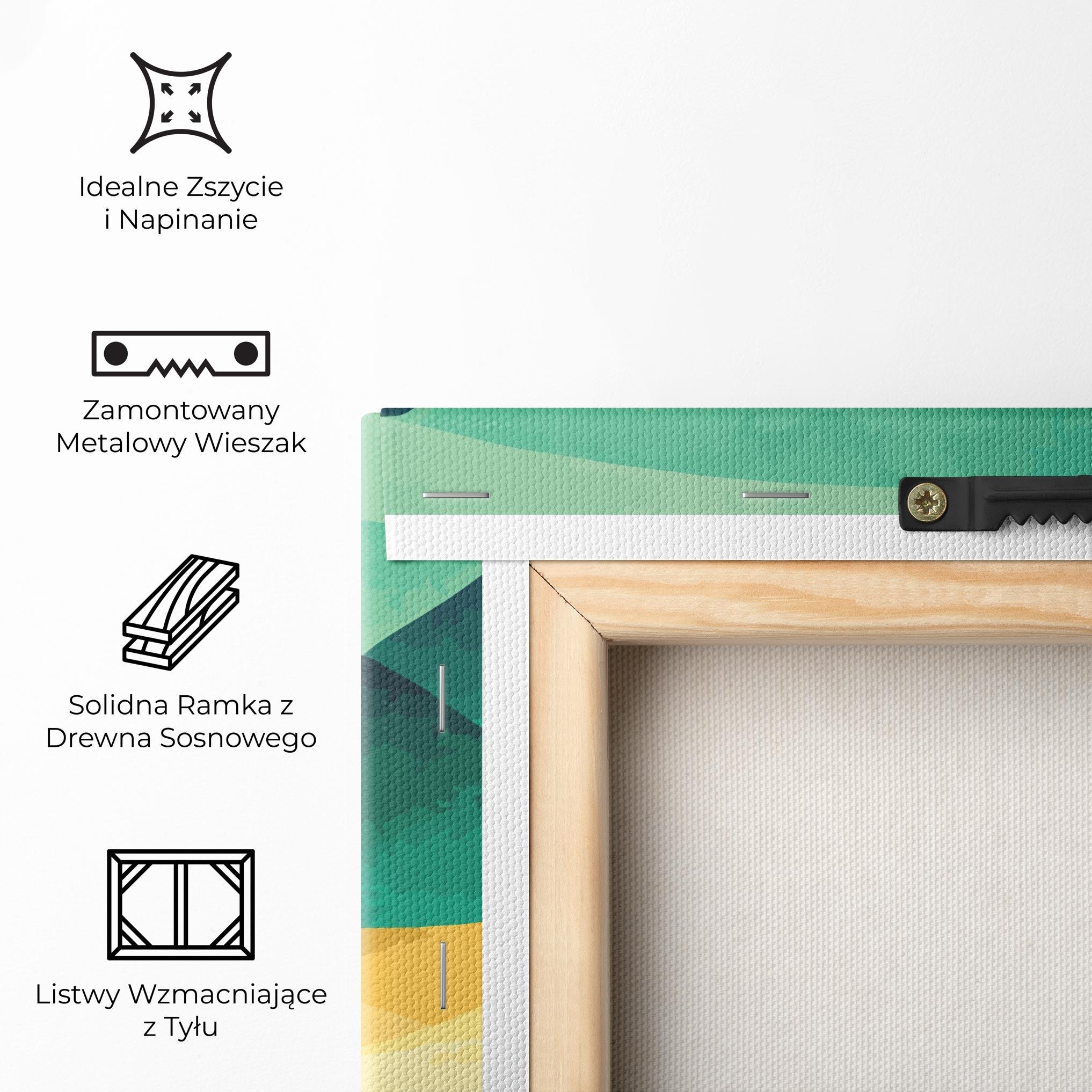 Obraz na Płótnie Green Art Mountain mockup 5