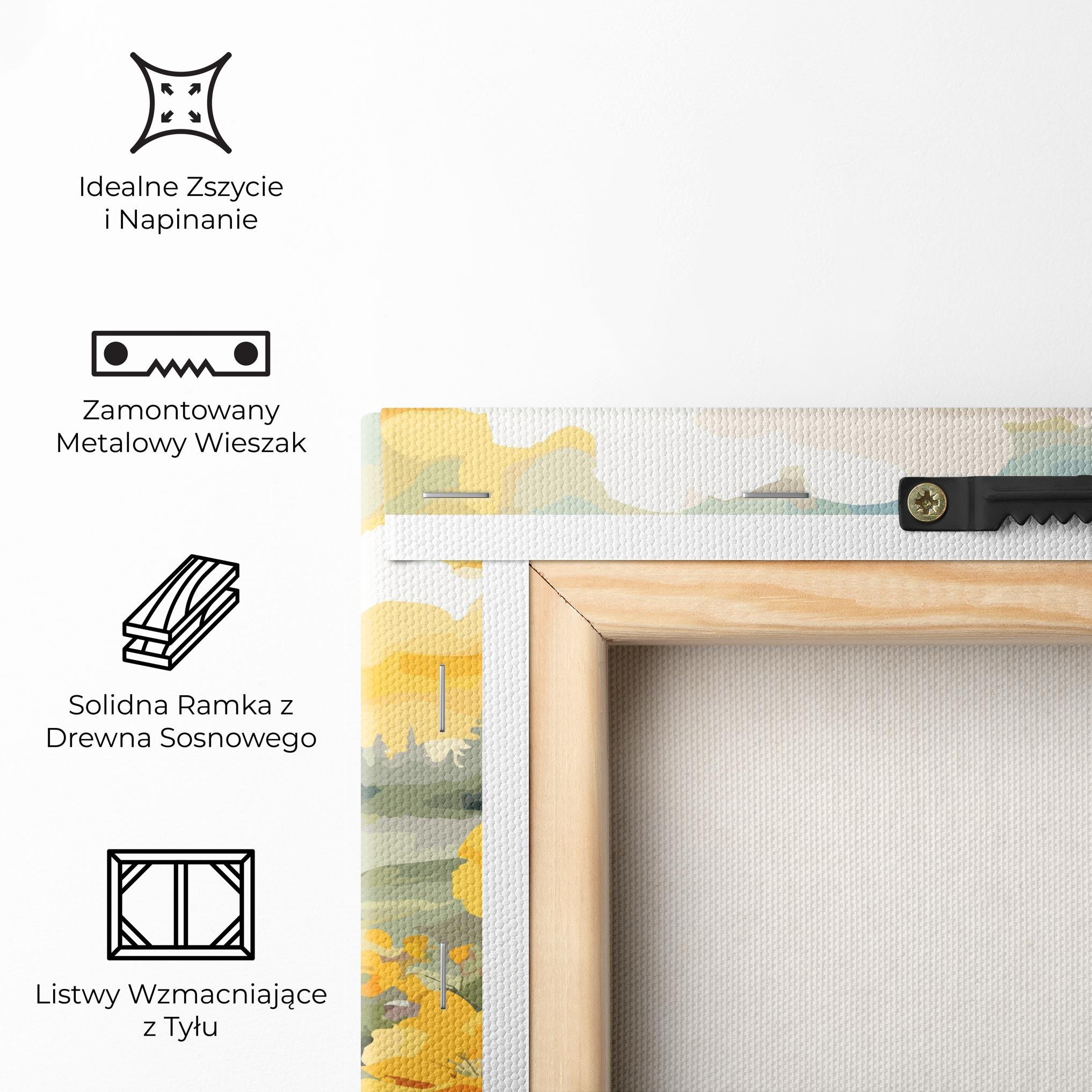 Obraz na Płótnie Yellow View Flower mockup 5