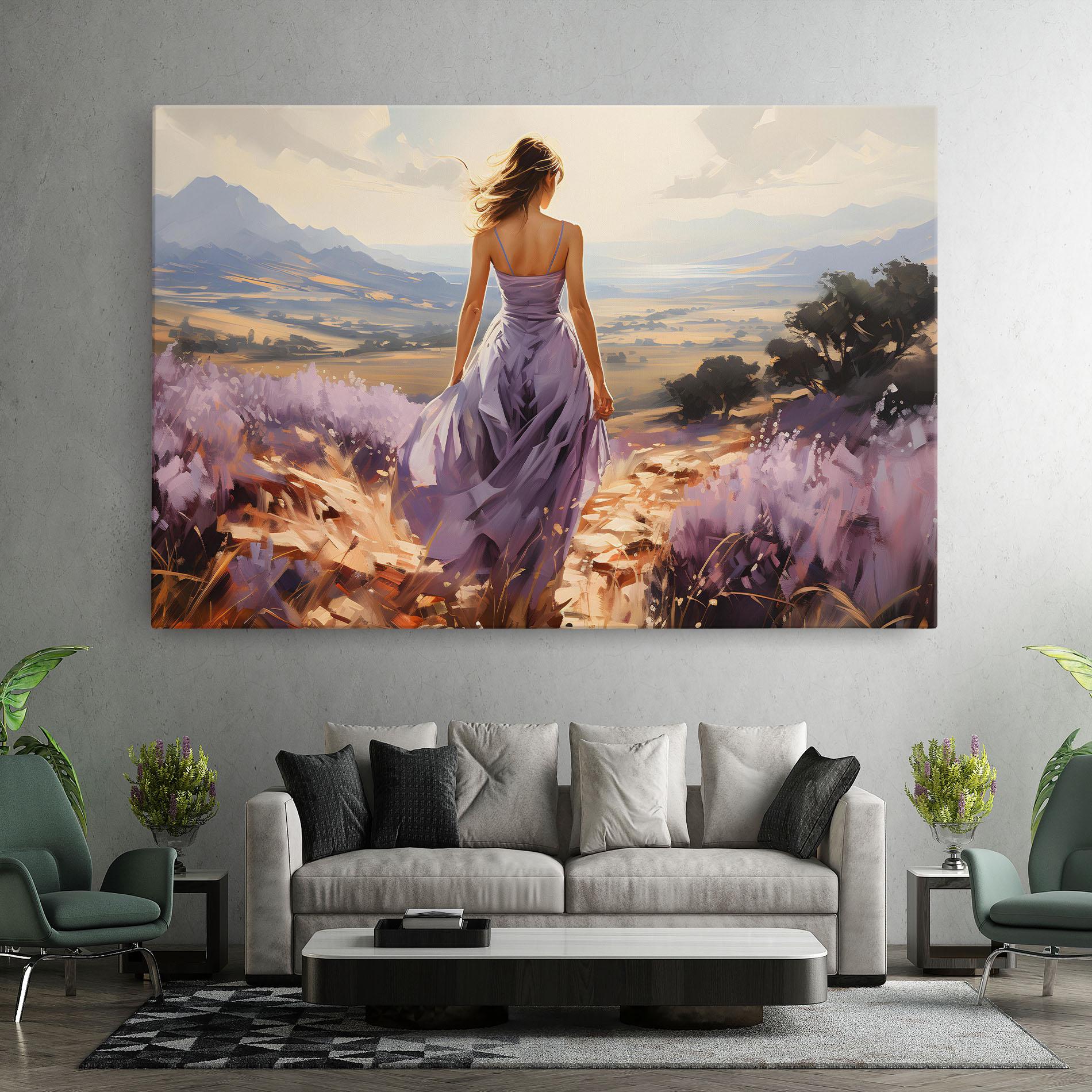 Obraz na Płótnie Purple Dress Woman mockup 7