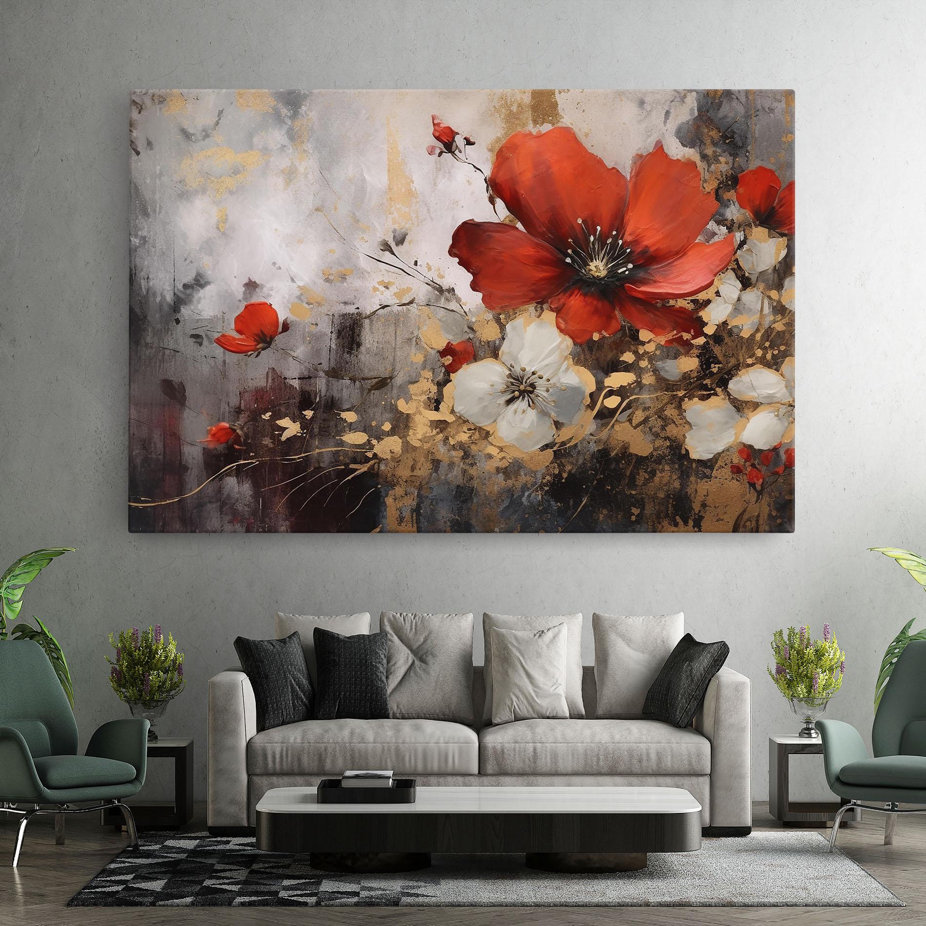 Obraz na Płótnie Red Poppy Painting mockup 7
