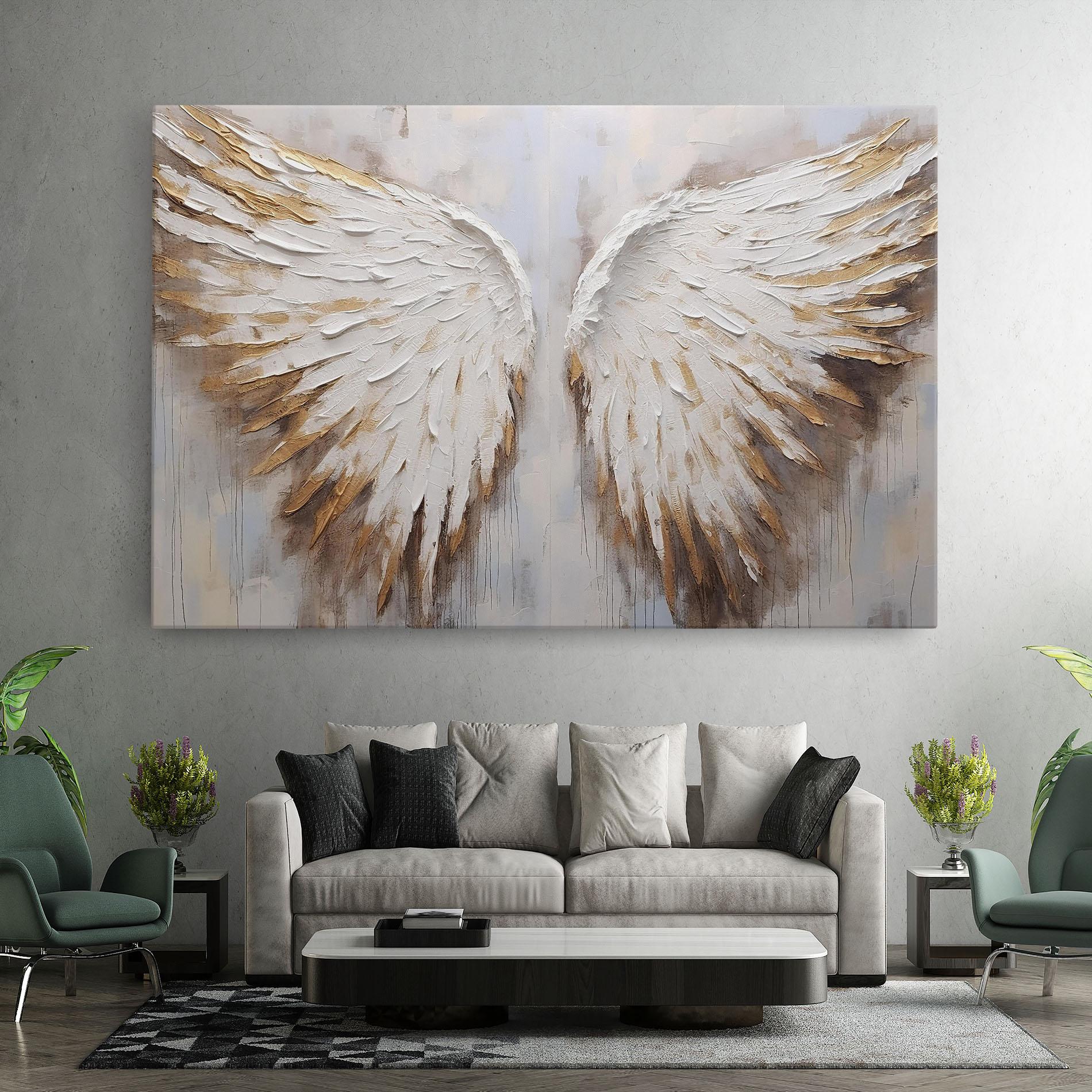 Obraz na Płótnie White Angel Wings mockup 7