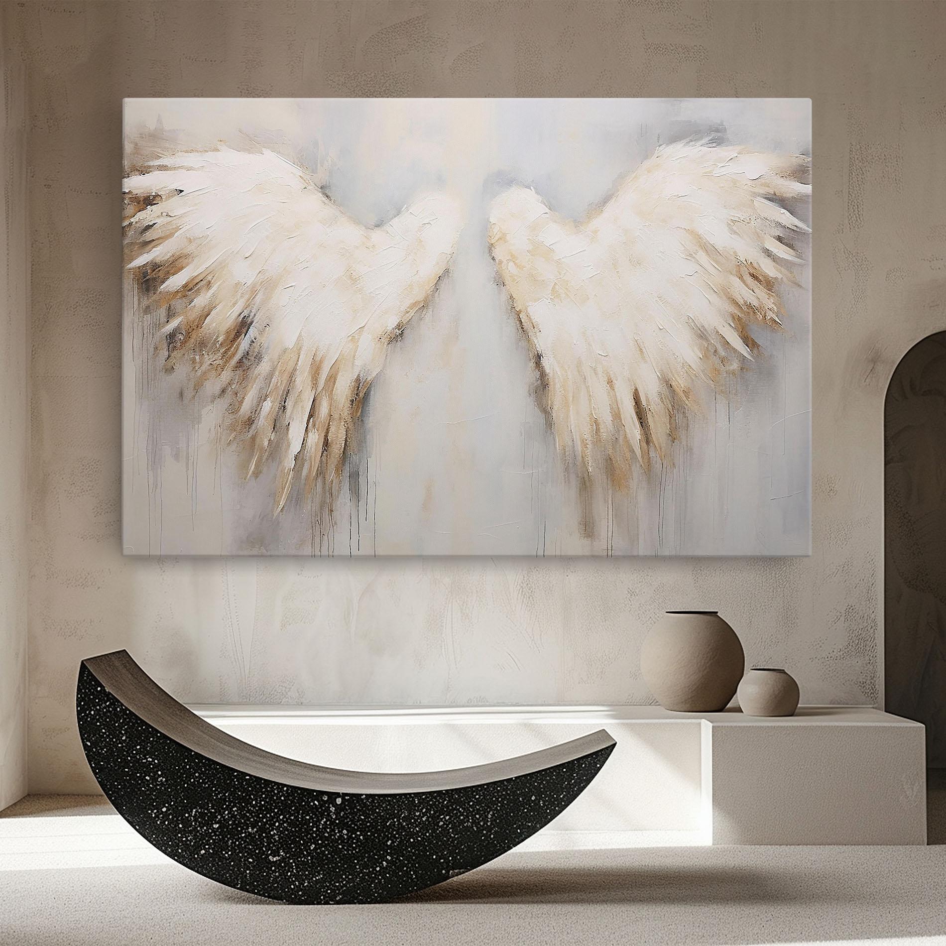 Obraz na Płótnie Cream White Wings mockup 8