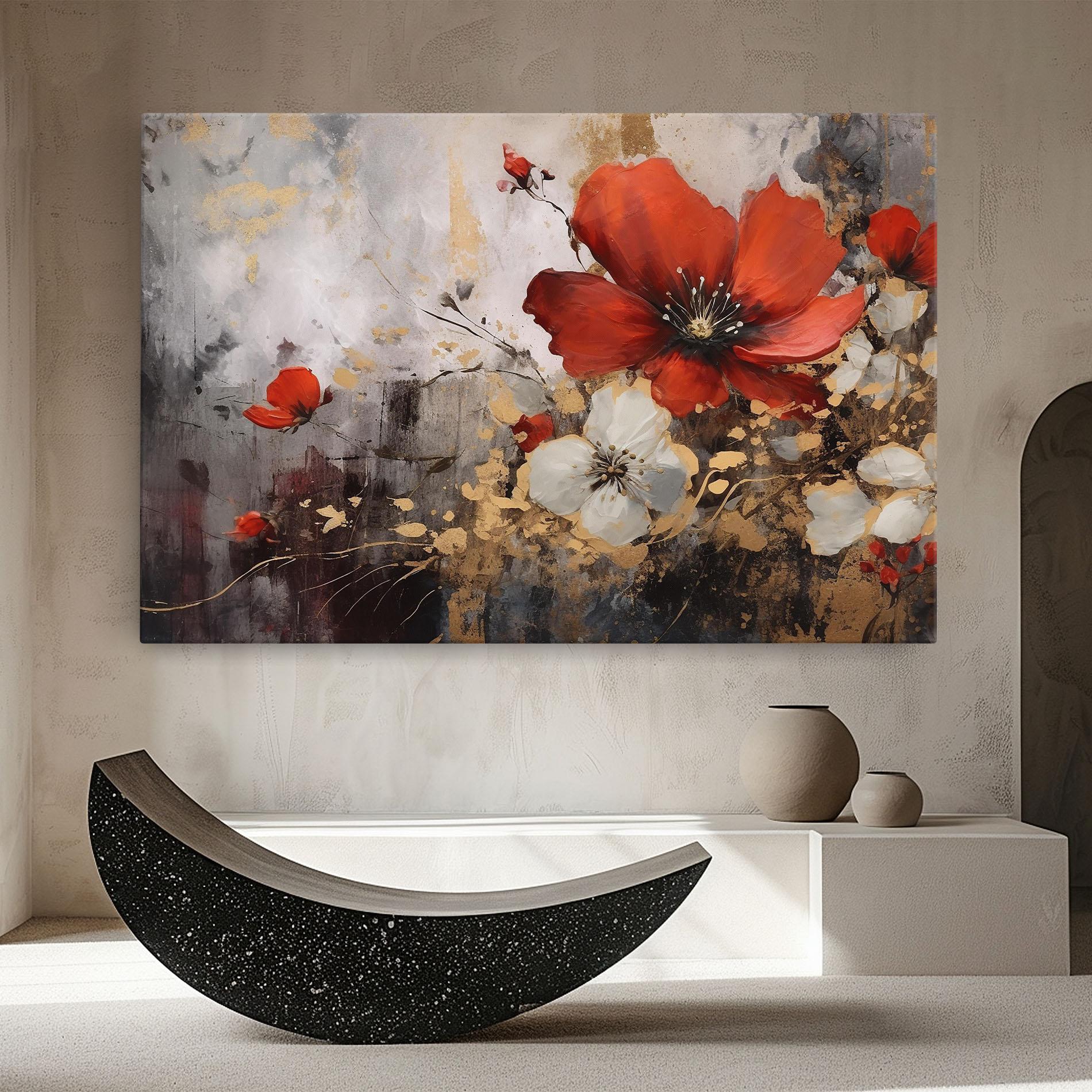 Obraz na Płótnie Red Poppy Painting mockup 8