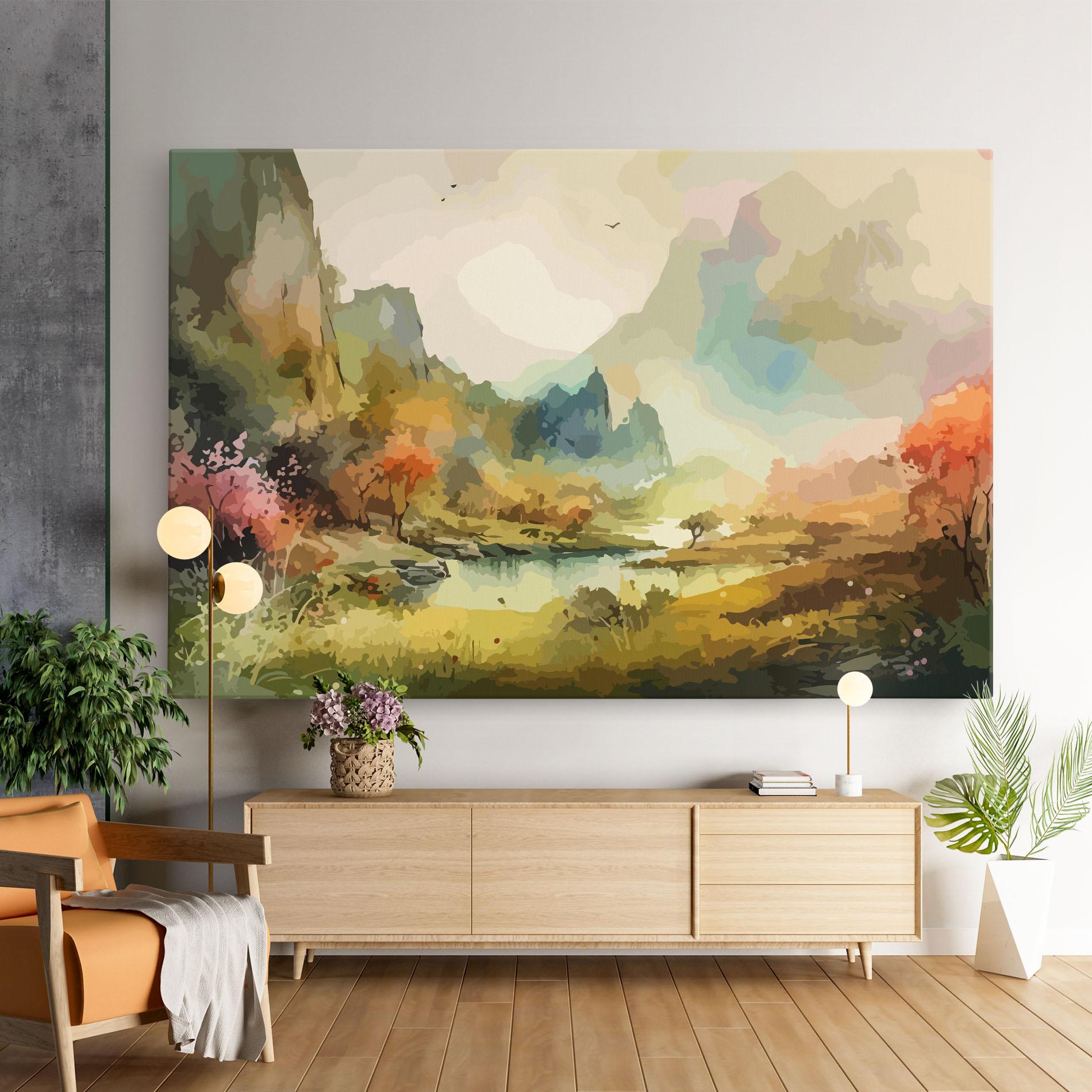 Obraz na Płótnie Nature Painting mockup 9