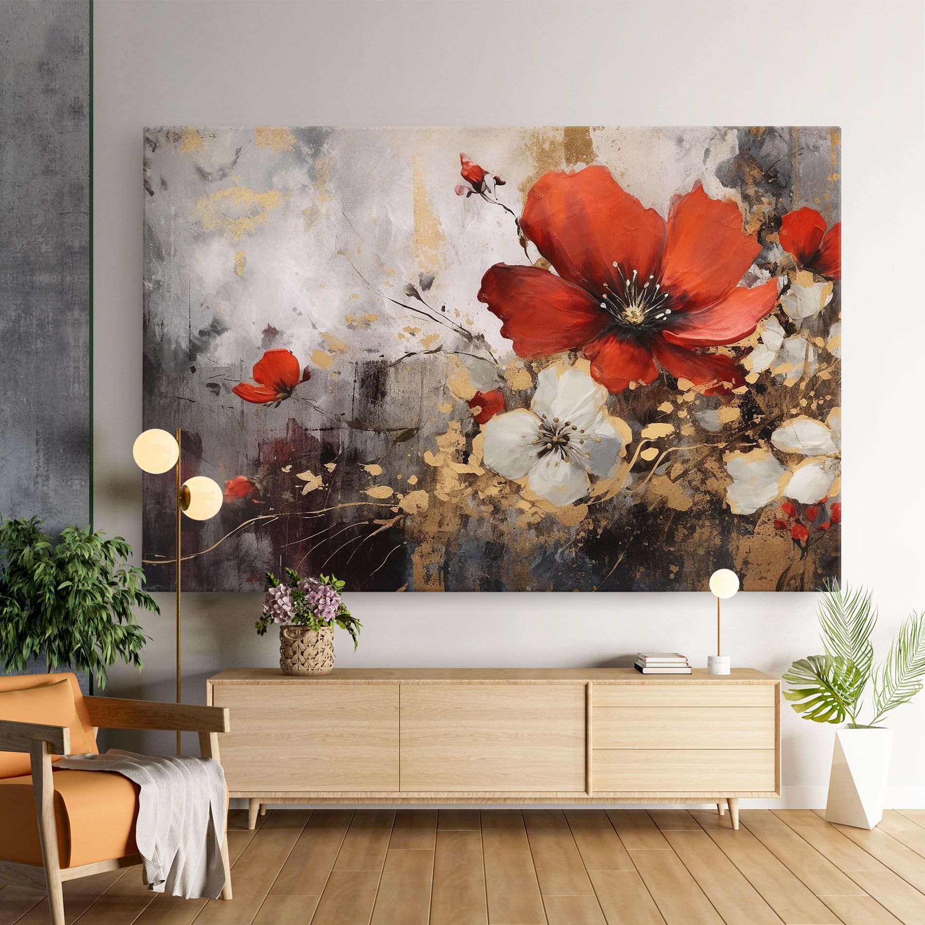 Red Poppy Painting mockup 9