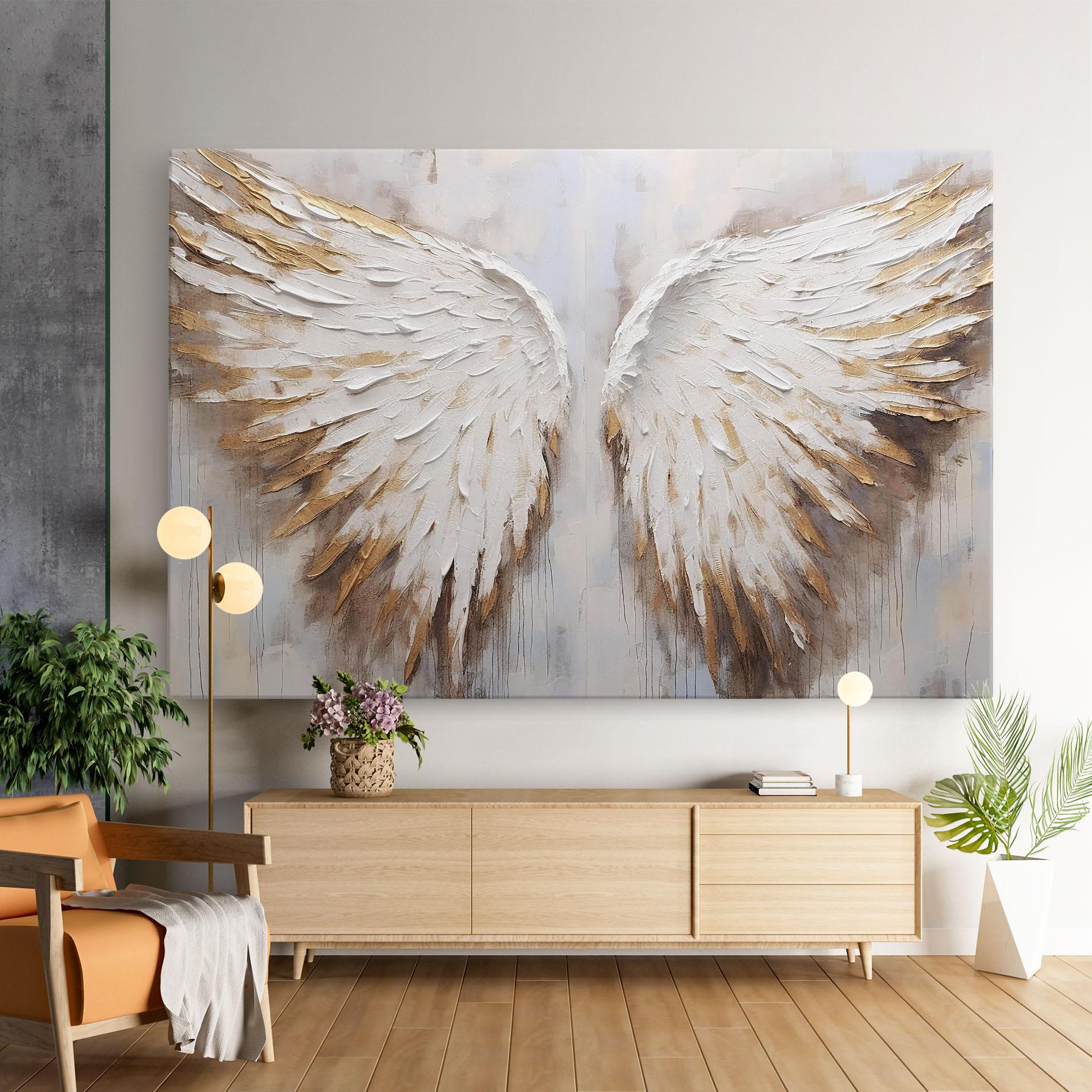 Obraz na Płótnie White Angel Wings mockup 9