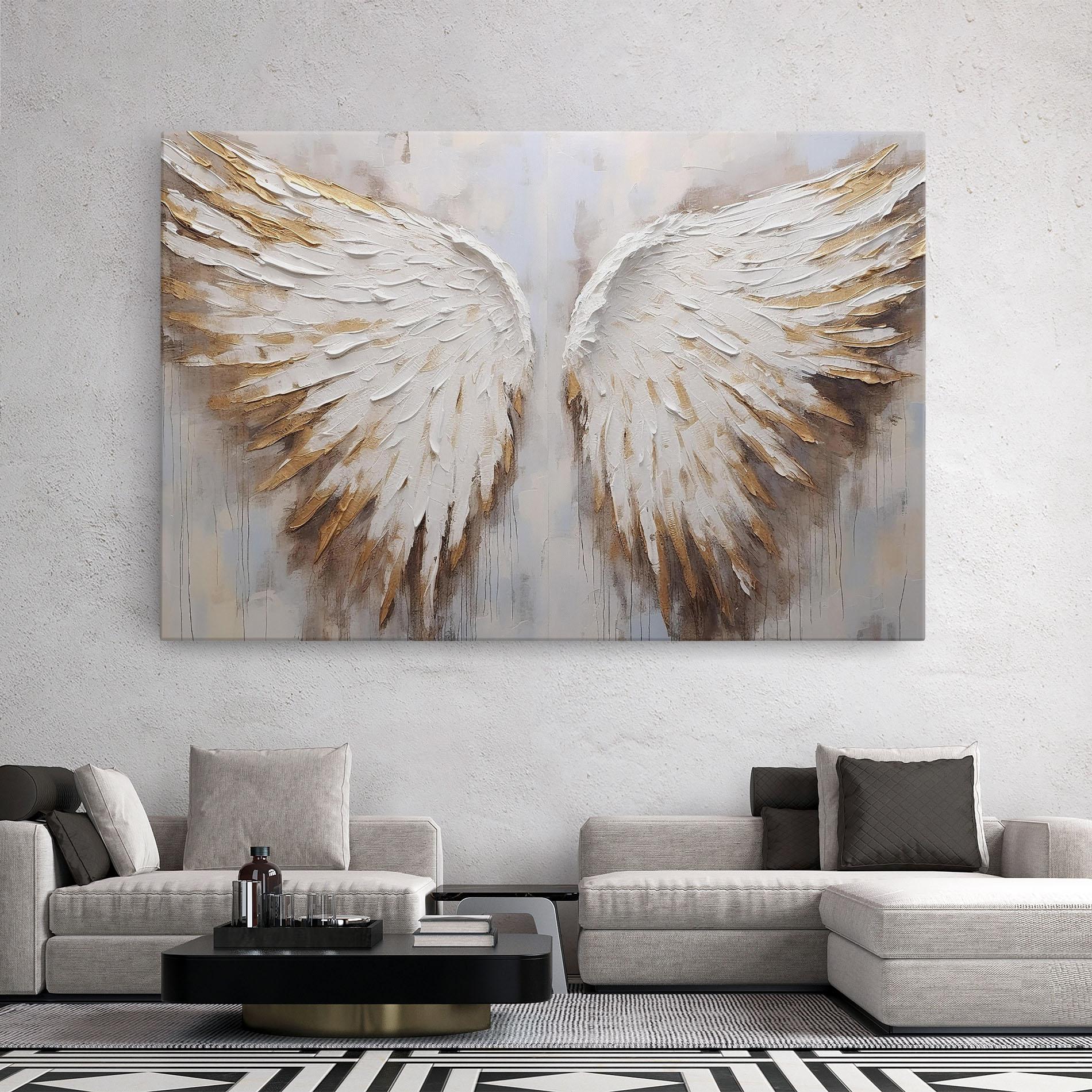 Obraz na Płótnie White Angel Wings mockup 2