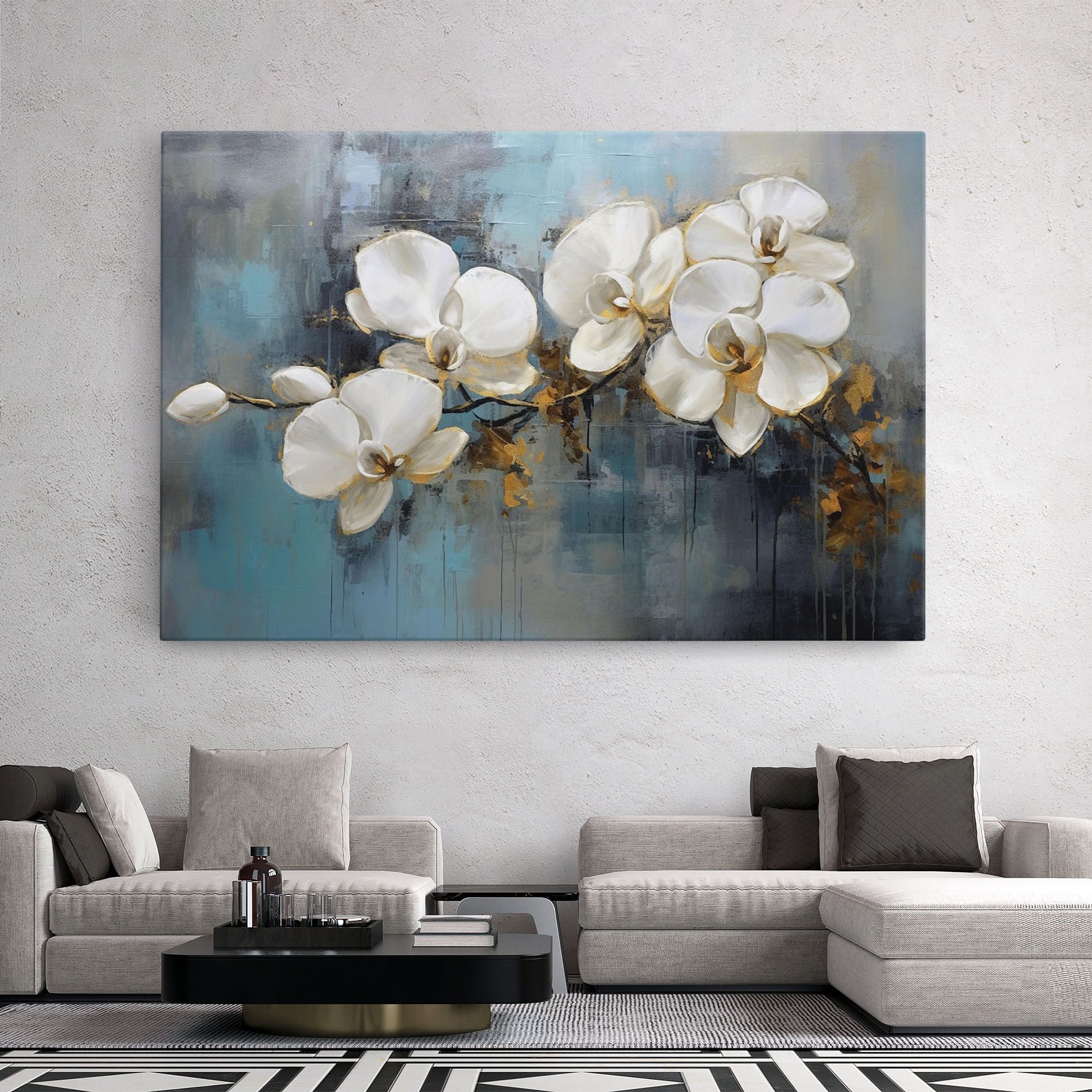White Orchids Painting mockup 2