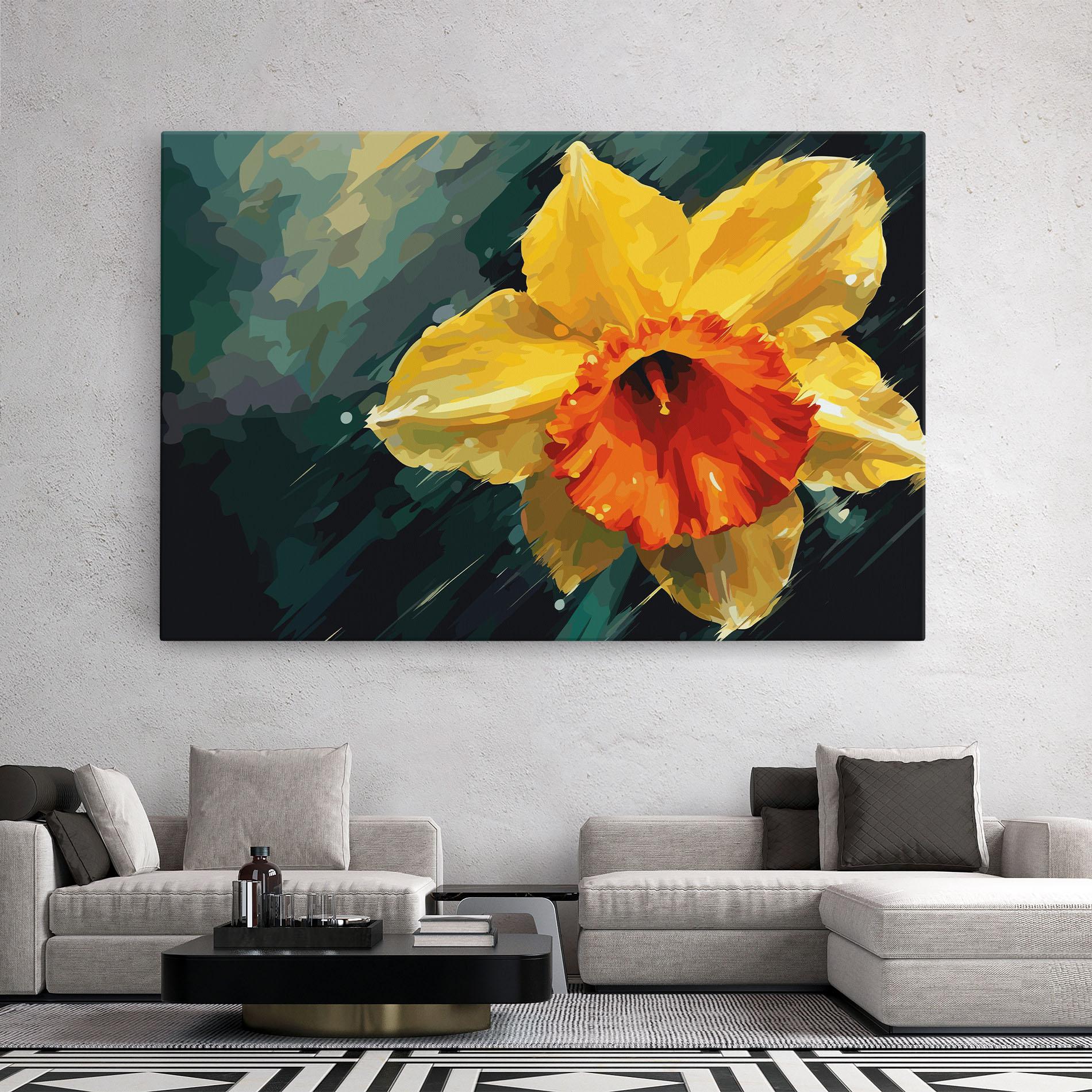 Obraz na Płótnie Yellow Flower Art mockup 2