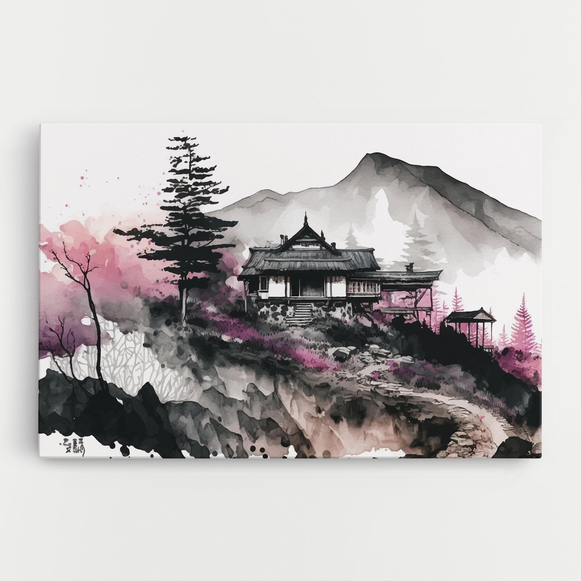 Obraz na Płótnie Japanese Temple Art mockup 0