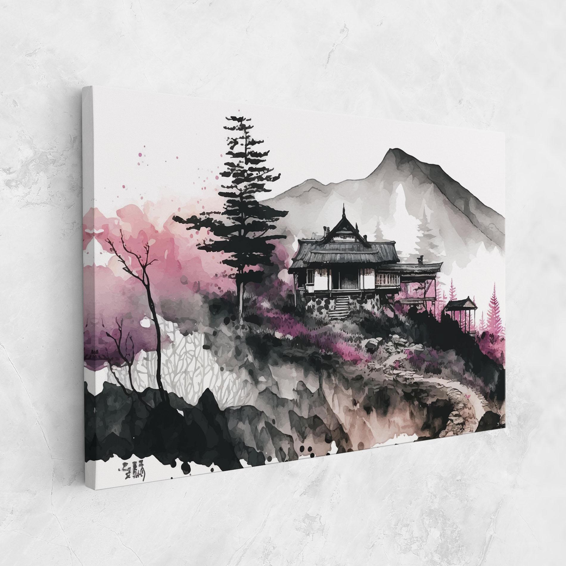 Obraz na Płótnie Japanese Temple Art mockup 1