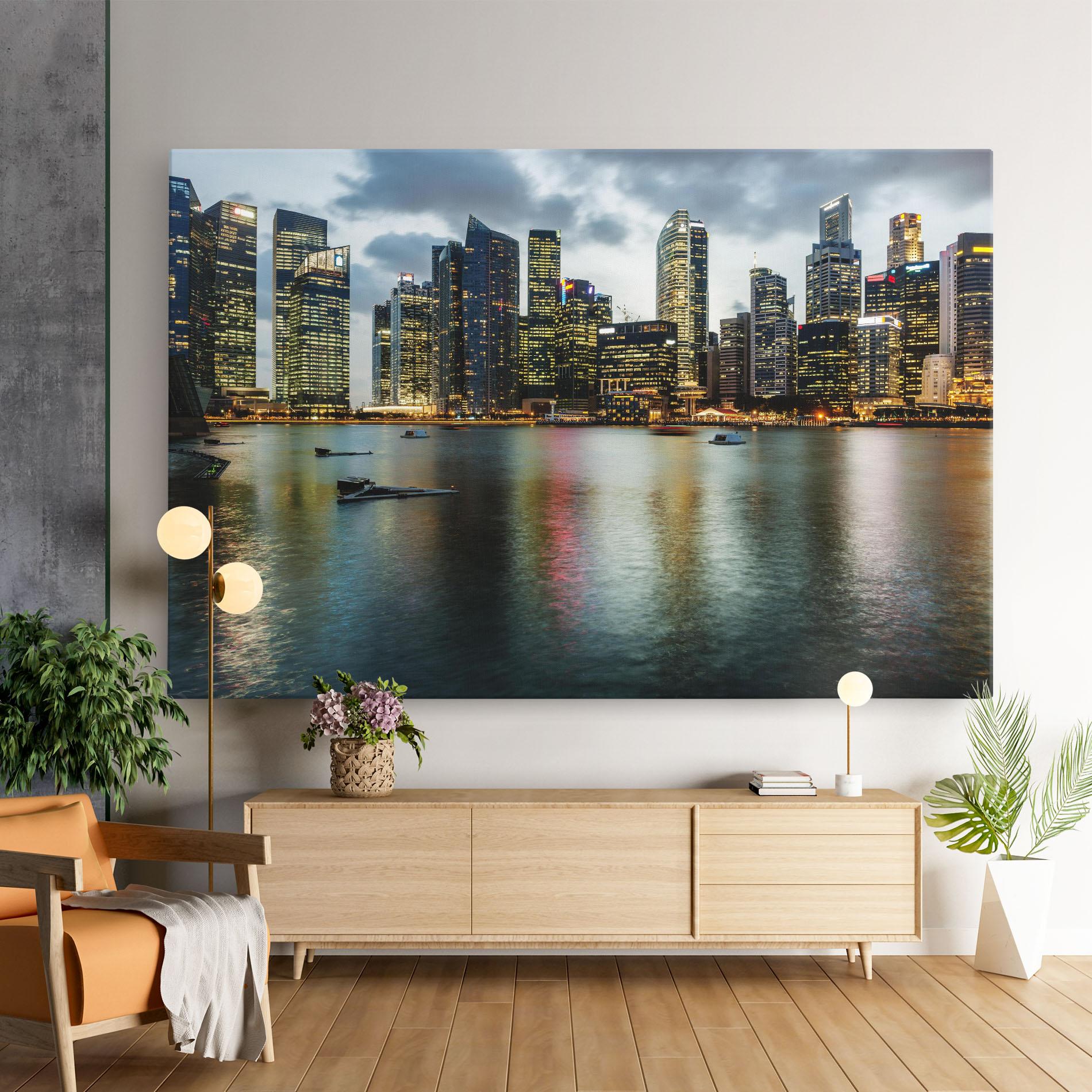 Obraz na Płótnie Singapore Skyline mockup 9