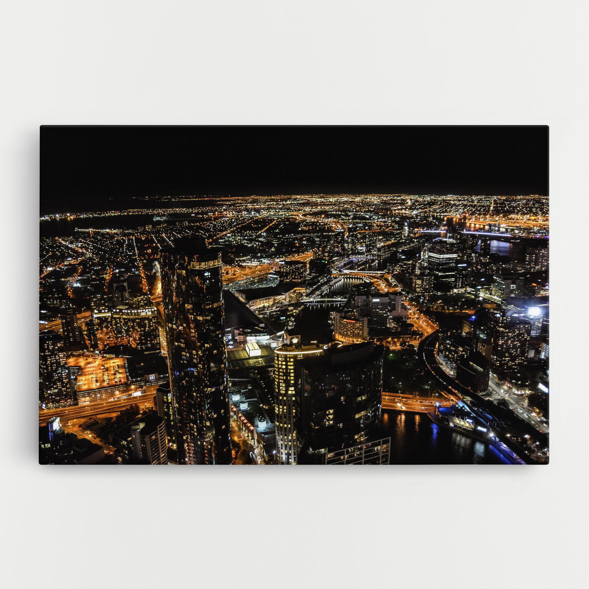 Obraz na Płótnie Black City Light mockup 0