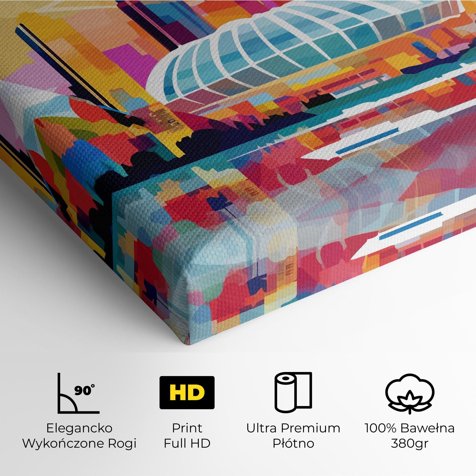 Obraz na Płótnie Olympic Stadium Color mockup 4