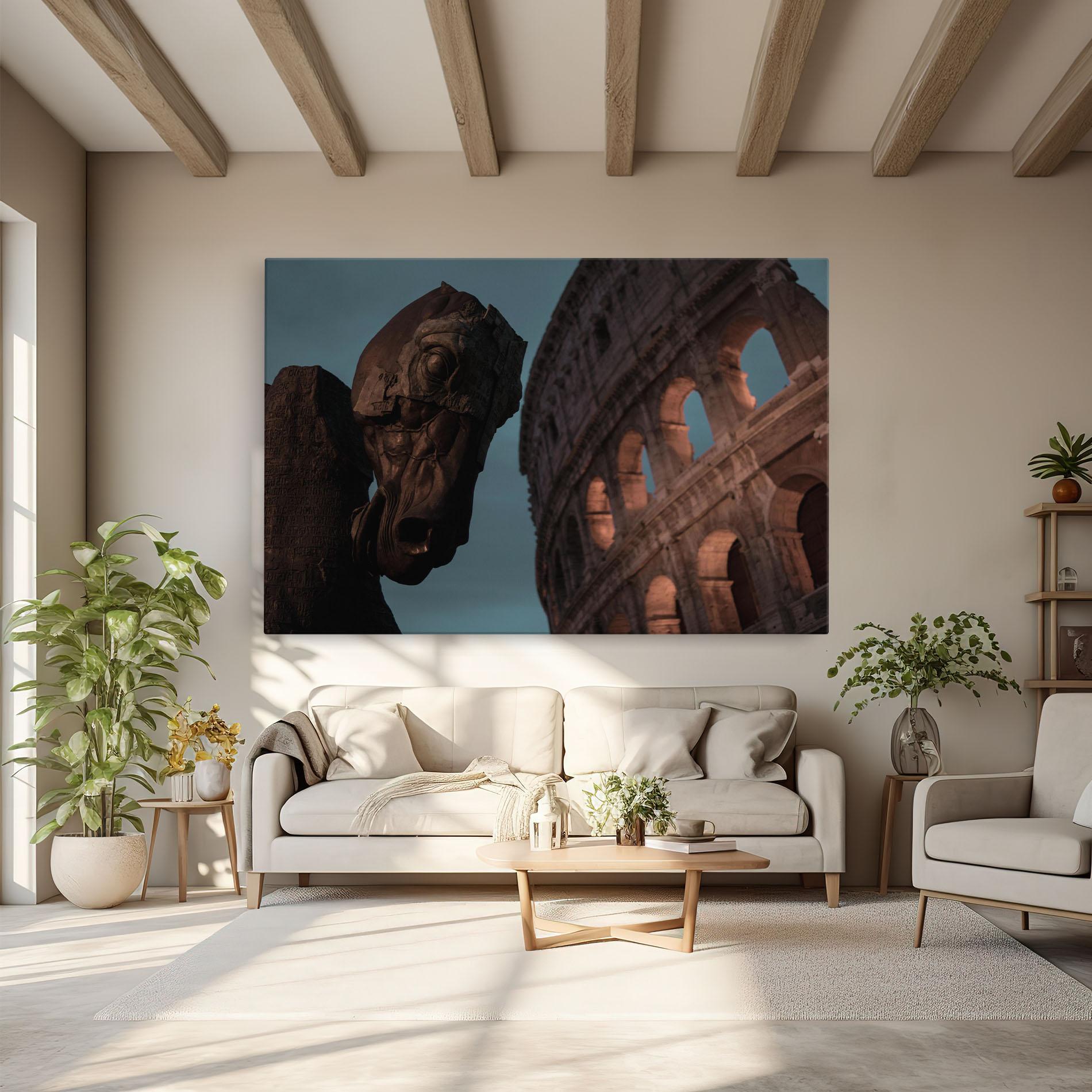 Obraz na Płótnie Colosseum Horse mockup 6