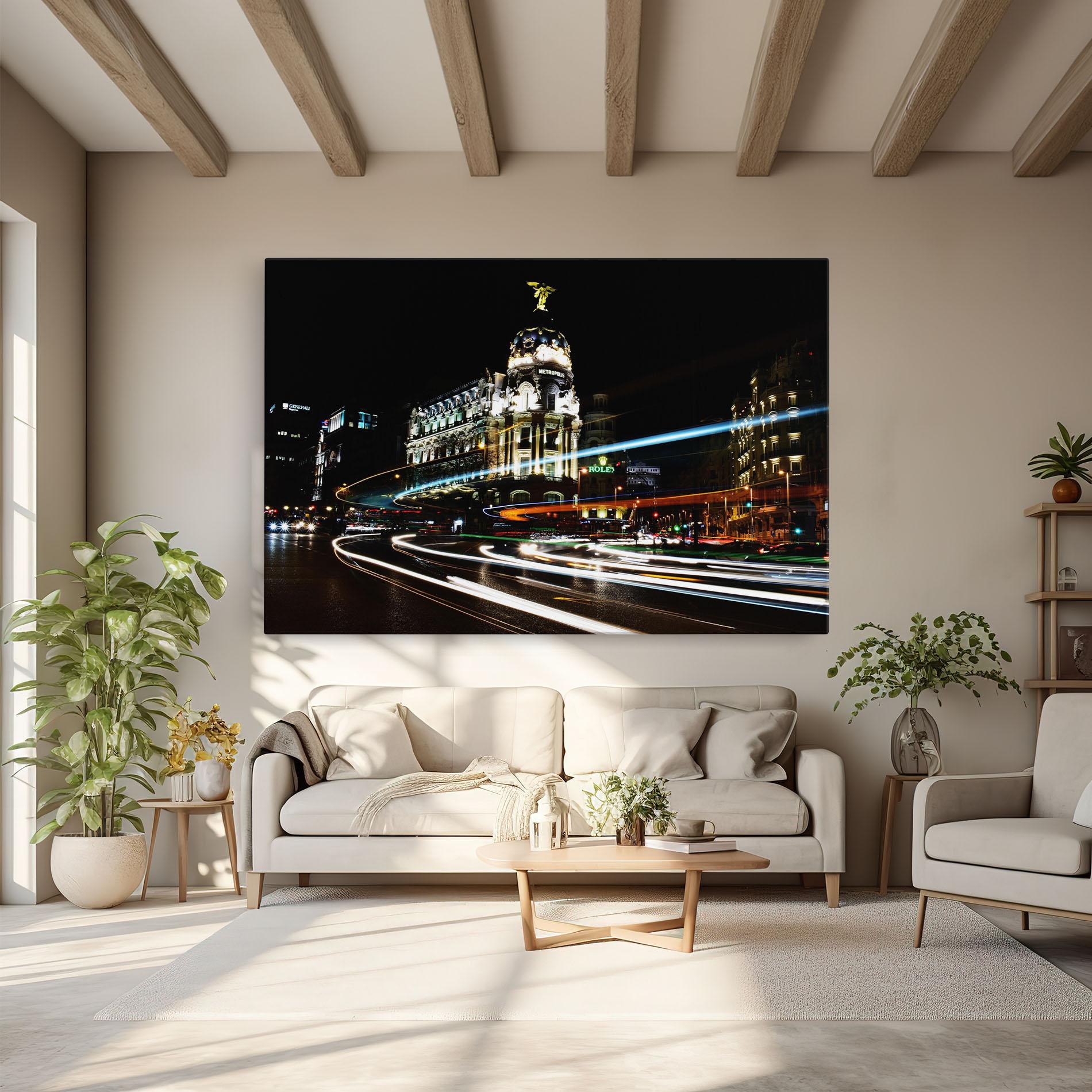 Obraz na Płótnie Madrid At Night mockup 6