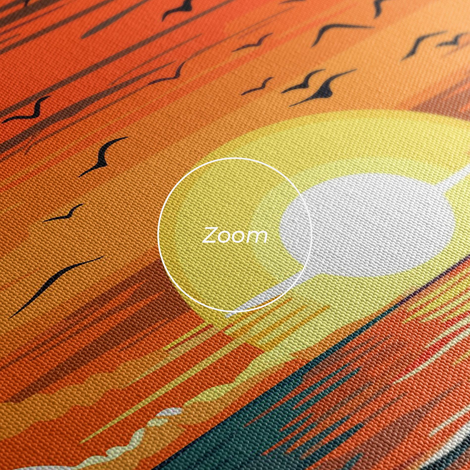 Obraz na Płótnie Amazing Sunset View mockup 3