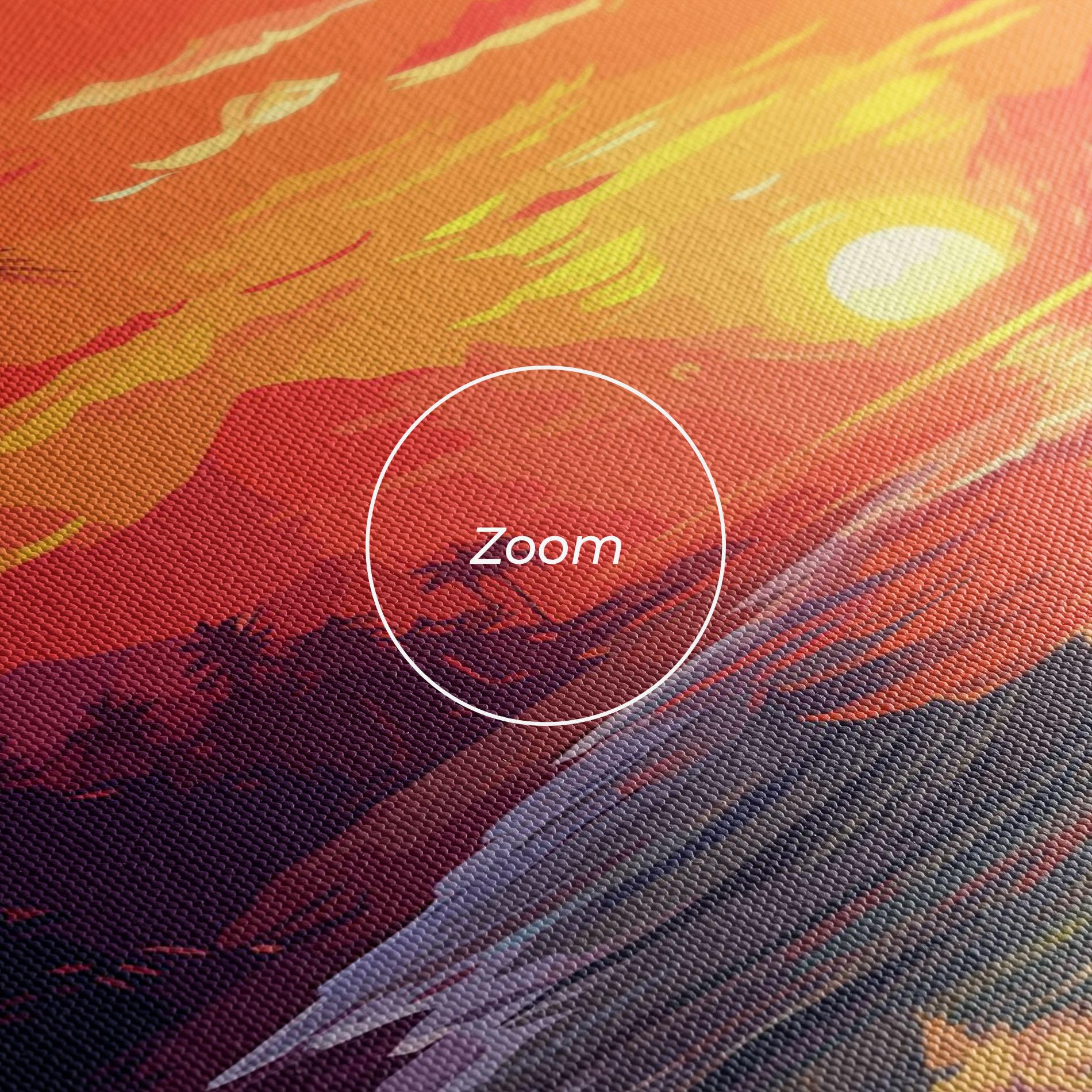 Obraz na Płótnie Purple Orange Sunlight mockup 3