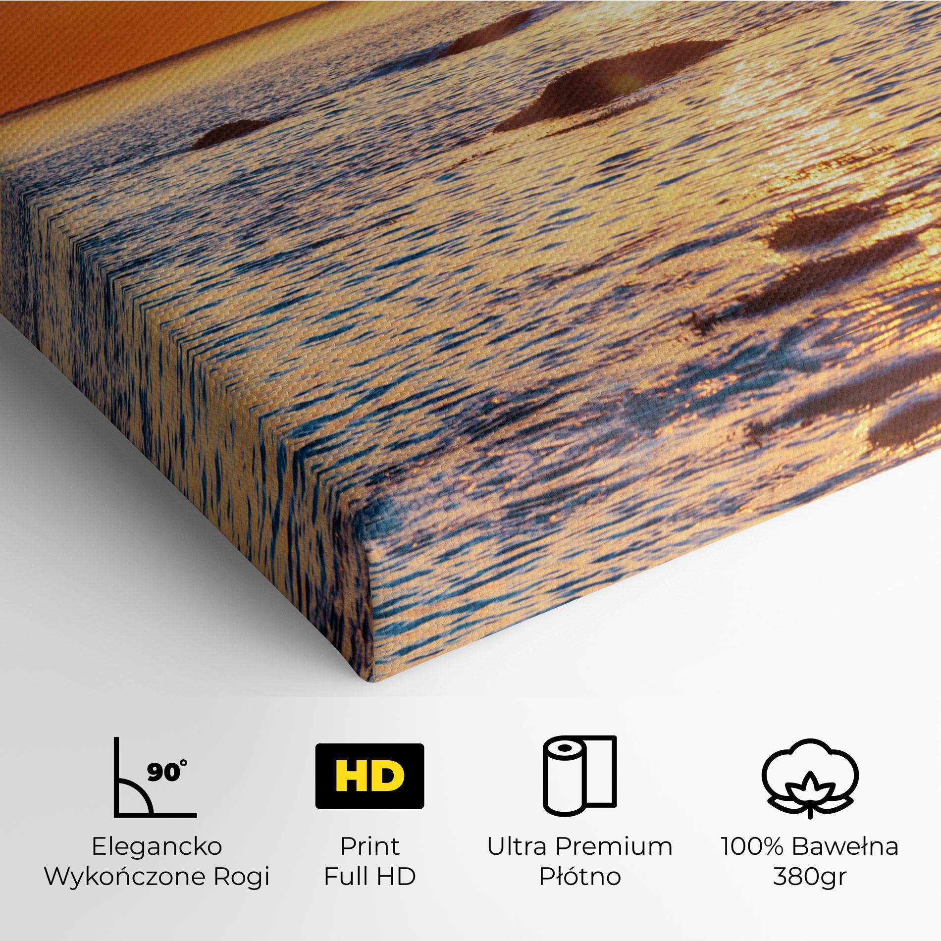 Obraz na Płótnie Sunset Beach Rocks mockup 4