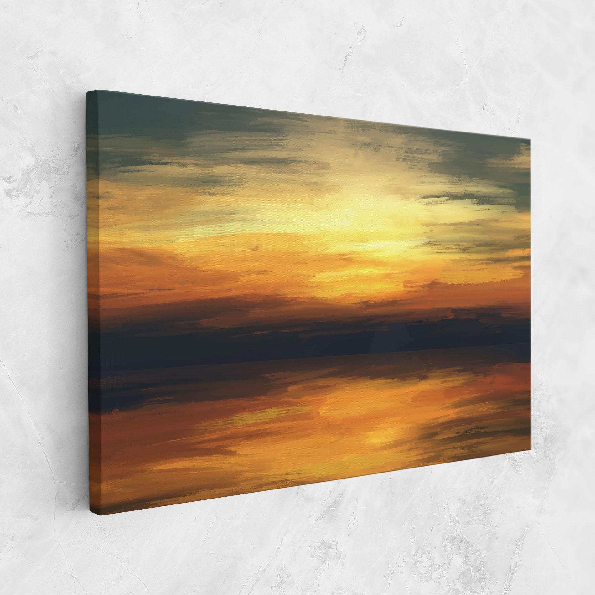 Obraz na Płótnie Sunset Oil Paint mockup 1