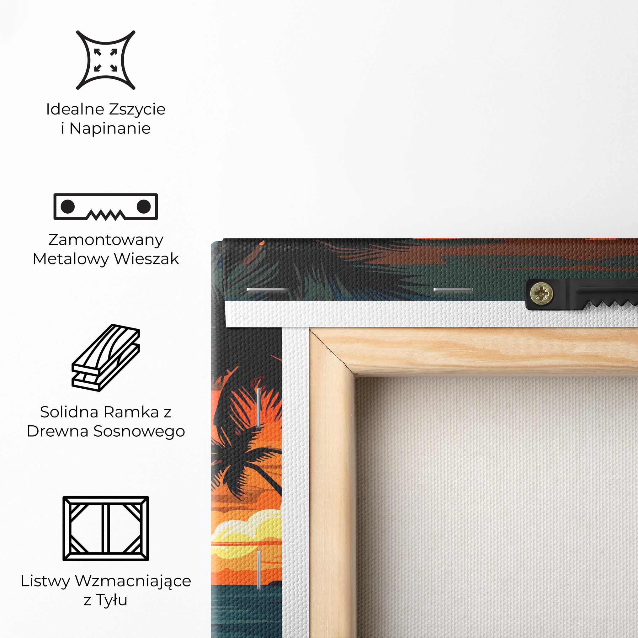 Obraz na Płótnie Amazing Sunset View mockup 5