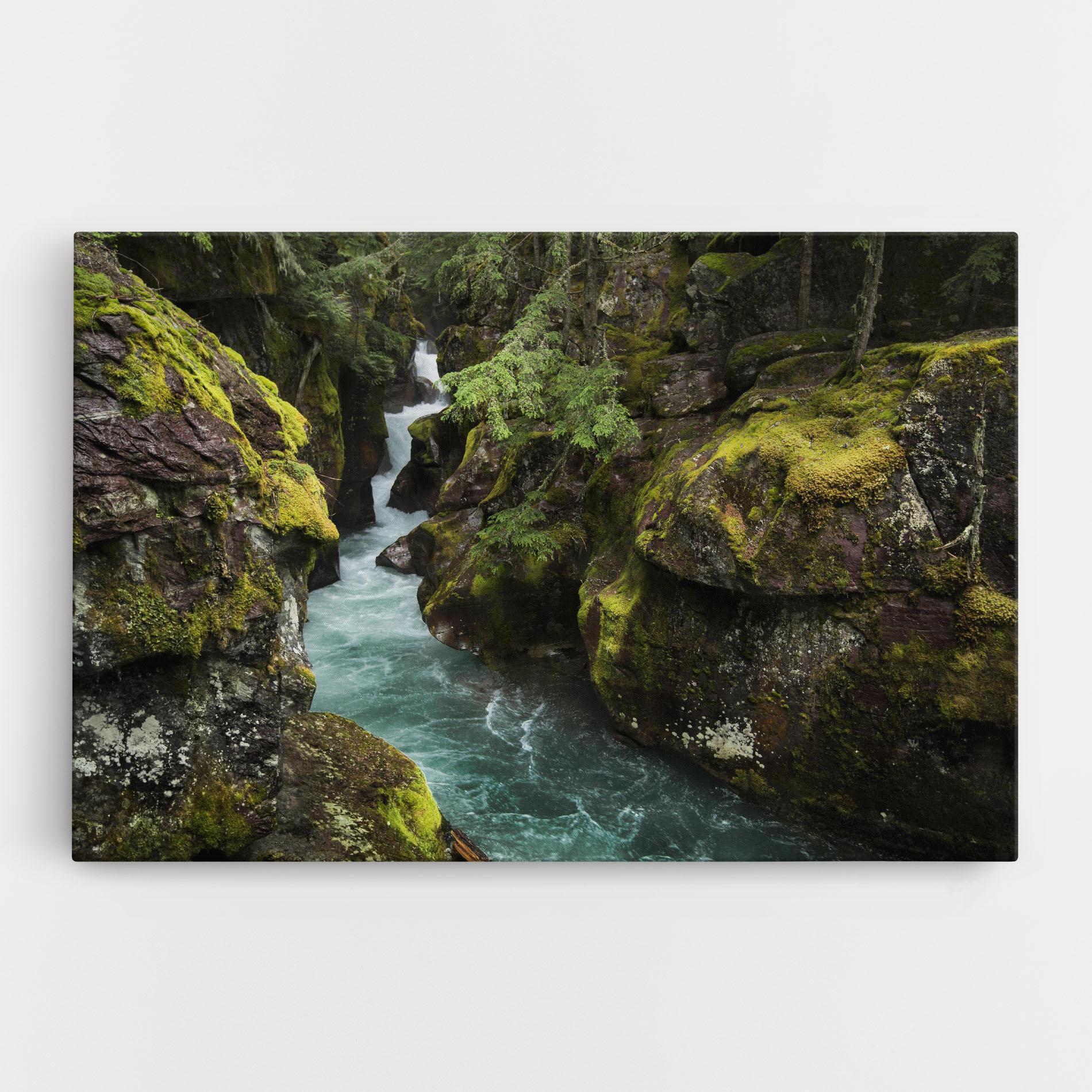 Obraz na Płótnie Blue Majestic Waterfall mockup 0