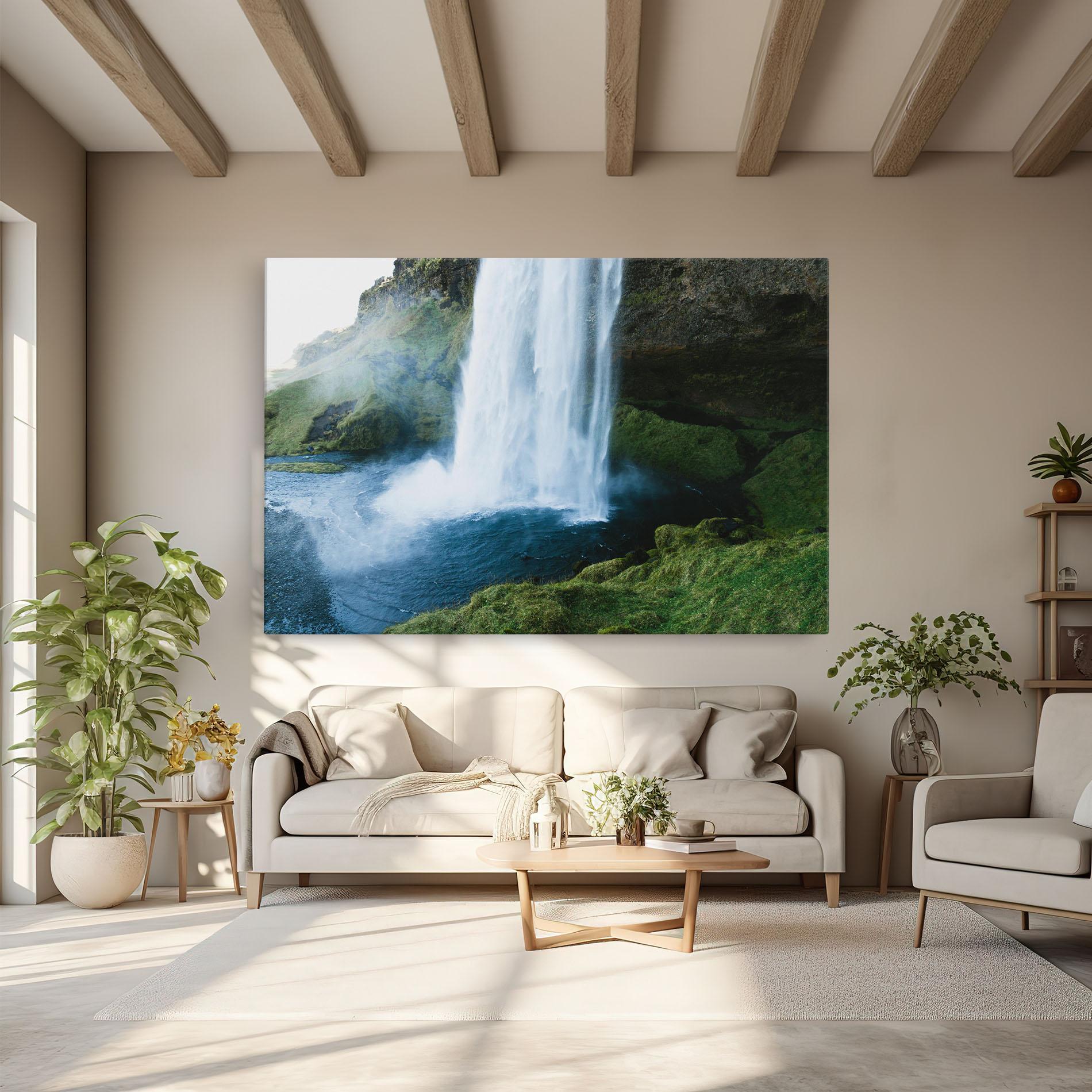 Obraz na Płótnie Majestic Waterfall mockup 6