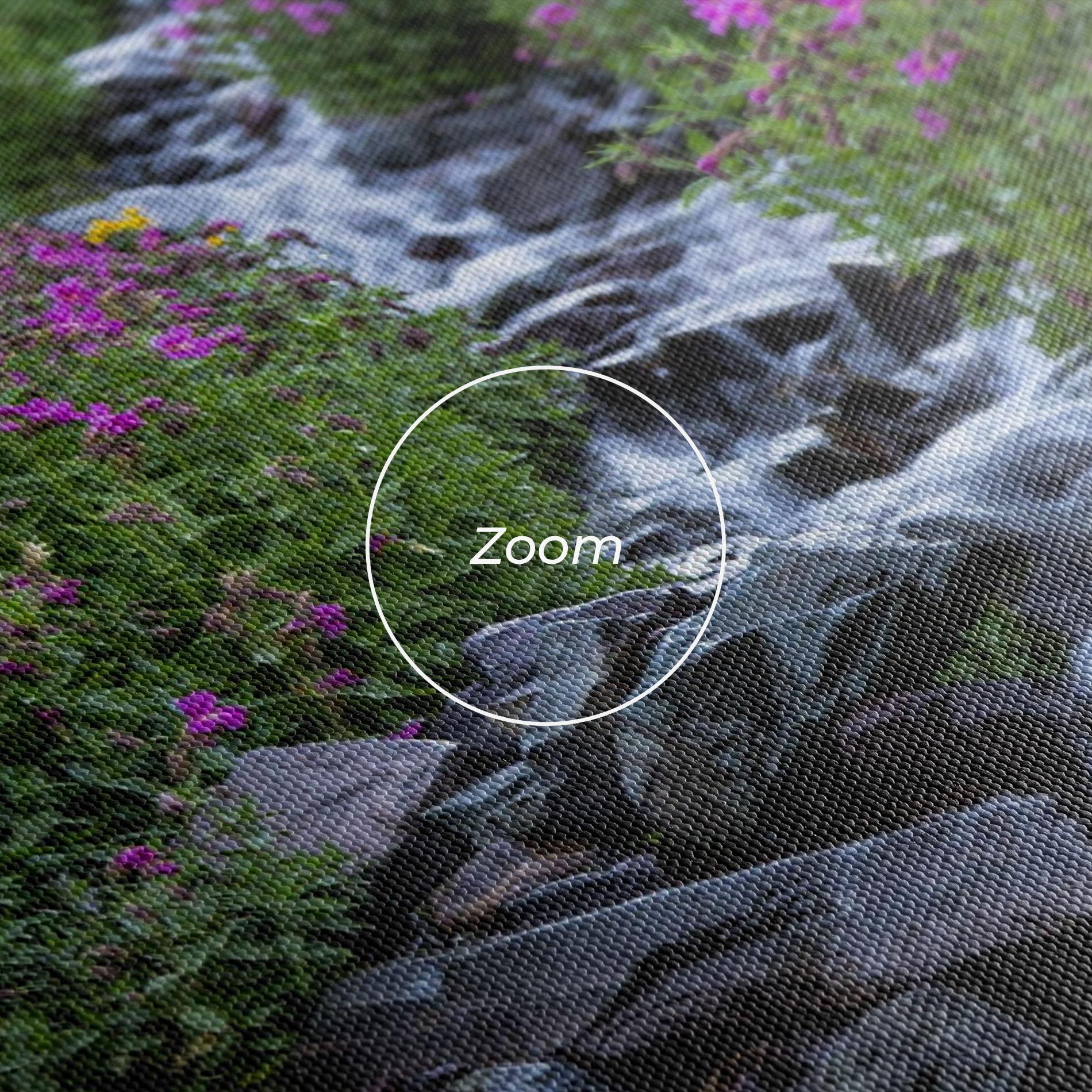 Obraz na Płótnie Purple Field Waterfall mockup 3