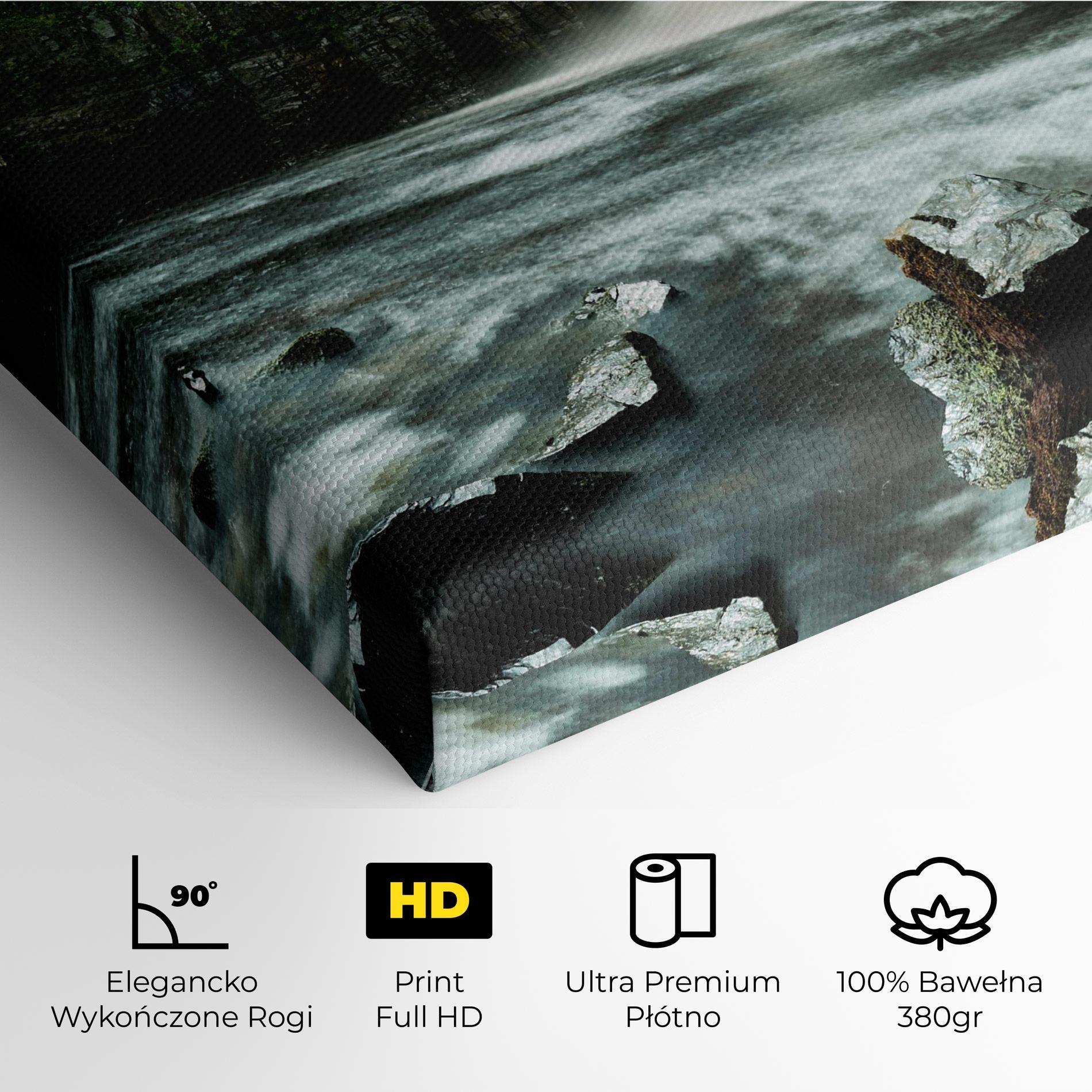 Obraz na Płótnie Beautiful Water Falling mockup 4