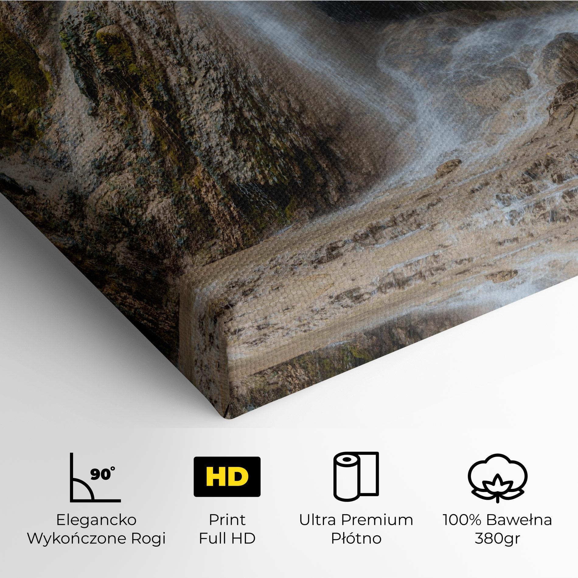 Obraz na Płótnie Pretty Waterfall Forest mockup 4