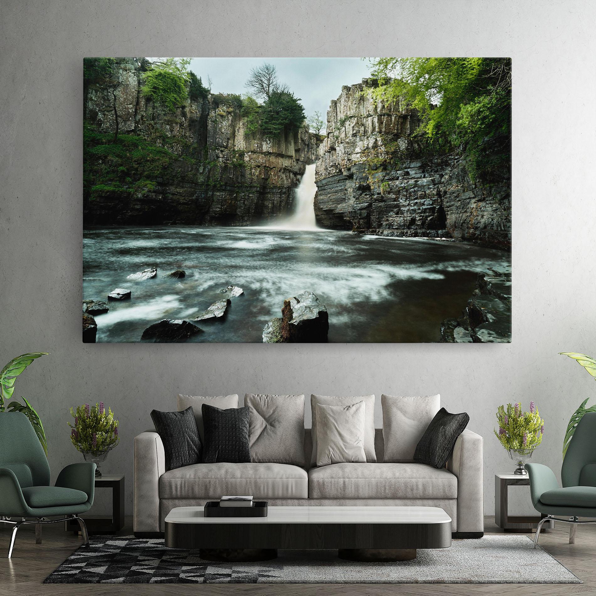 Obraz na Płótnie Beautiful Water Falling mockup 7