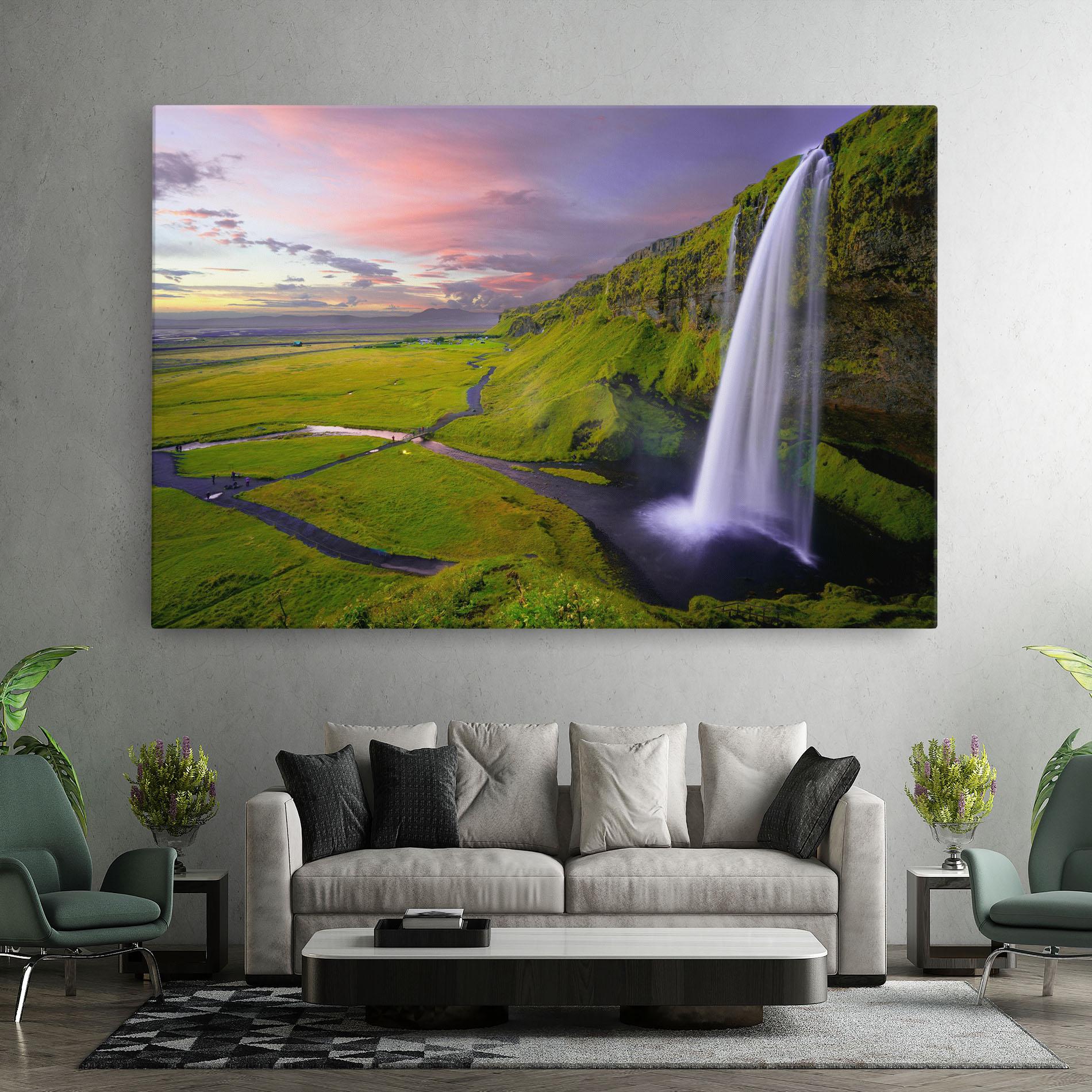 Obraz na Płótnie Pink Wky Waterfall mockup 7